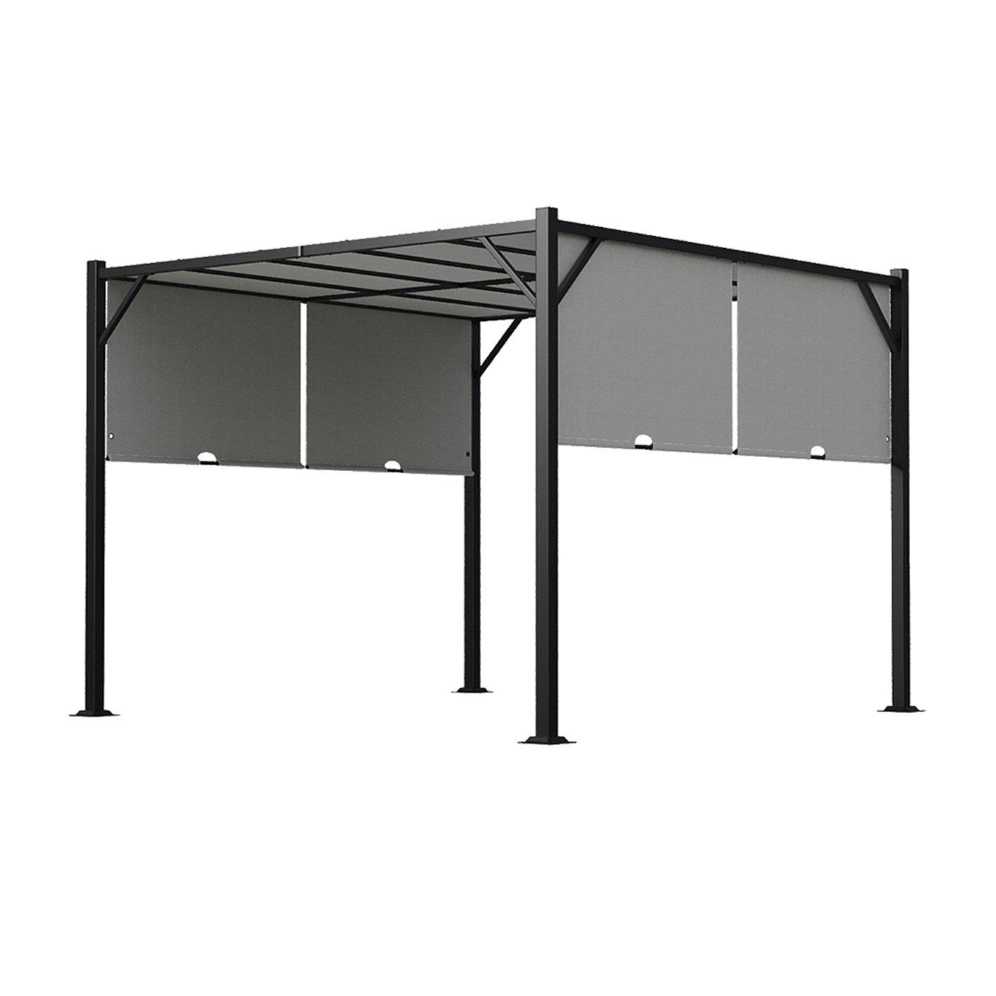Black And Light - Breeins - Outdoor Pergola with Retractable Canopy - 4