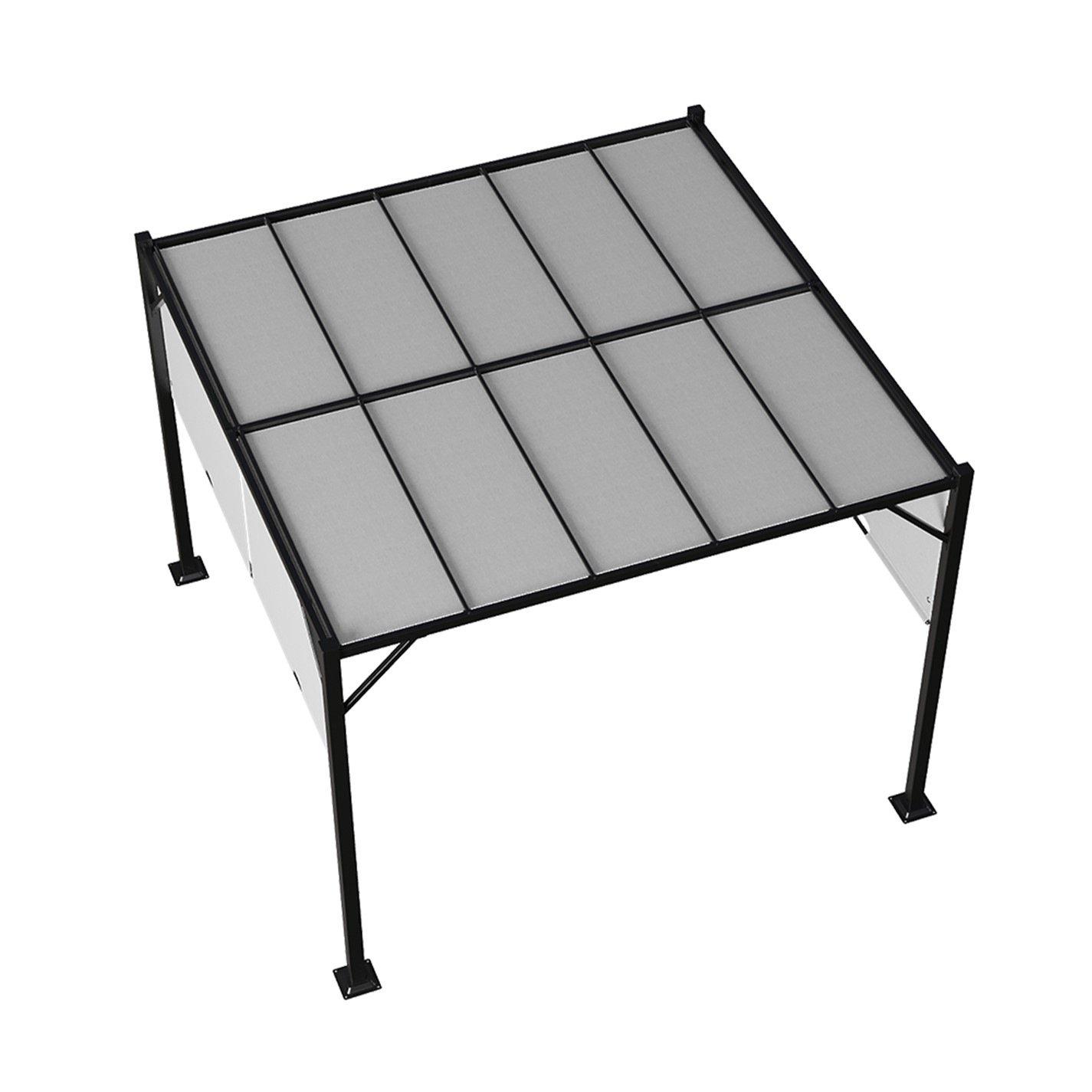 Black And Light - Breeins - Outdoor Pergola with Retractable Canopy - 6
