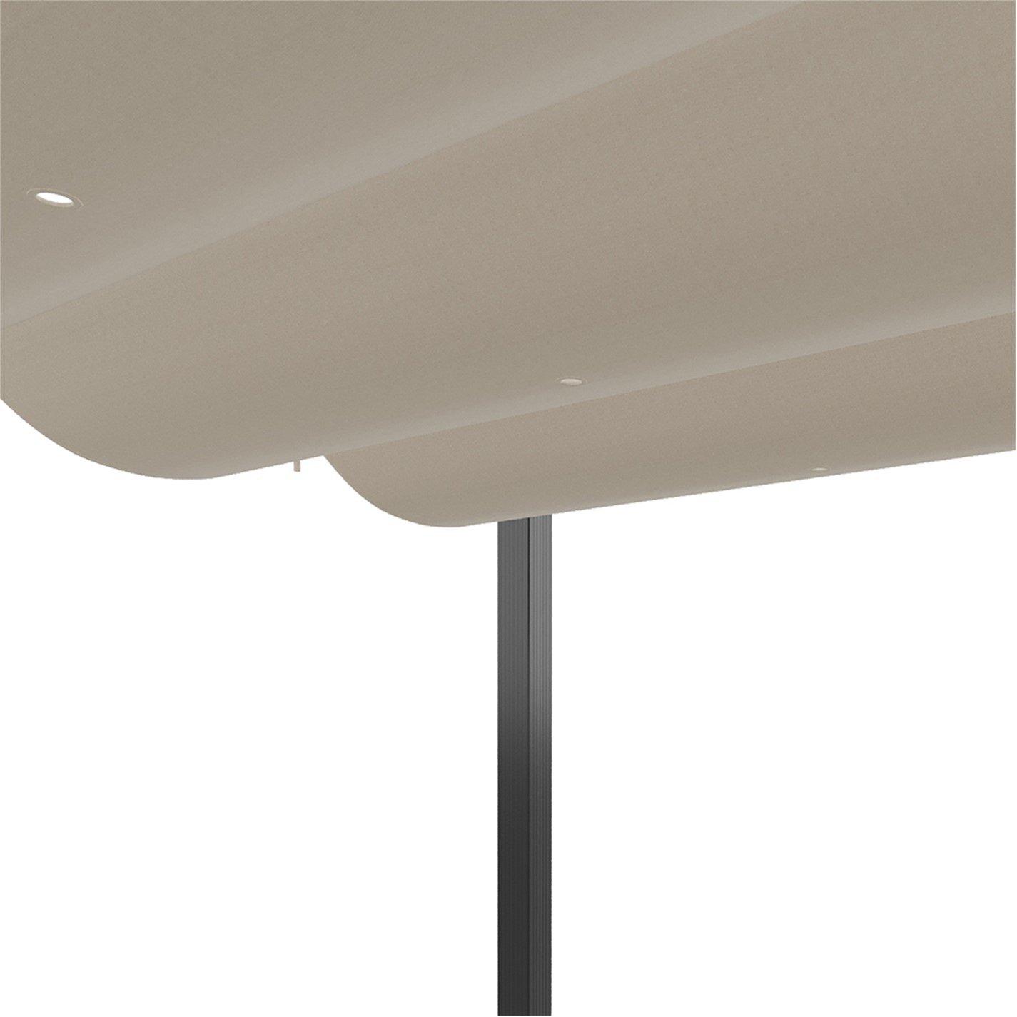 Black And Beige - Breeins - 13x13ft Aluminium Pergola with Retractable Roof - 6