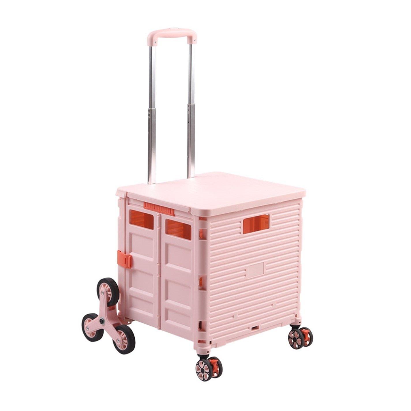 Pink - Breeins - 55L Four Wheel Foldable Shopping Trolley - 1