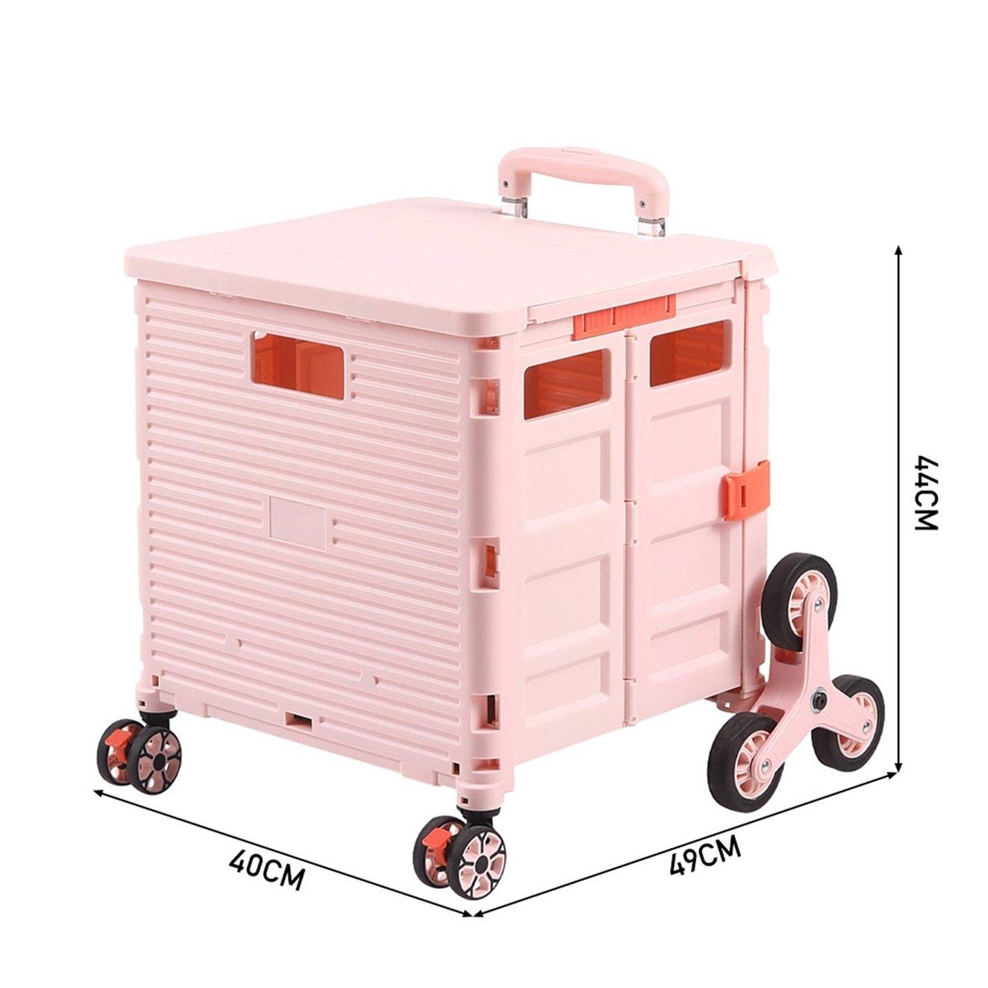 Pink - Breeins - 55L Four Wheel Foldable Shopping Trolley - 12