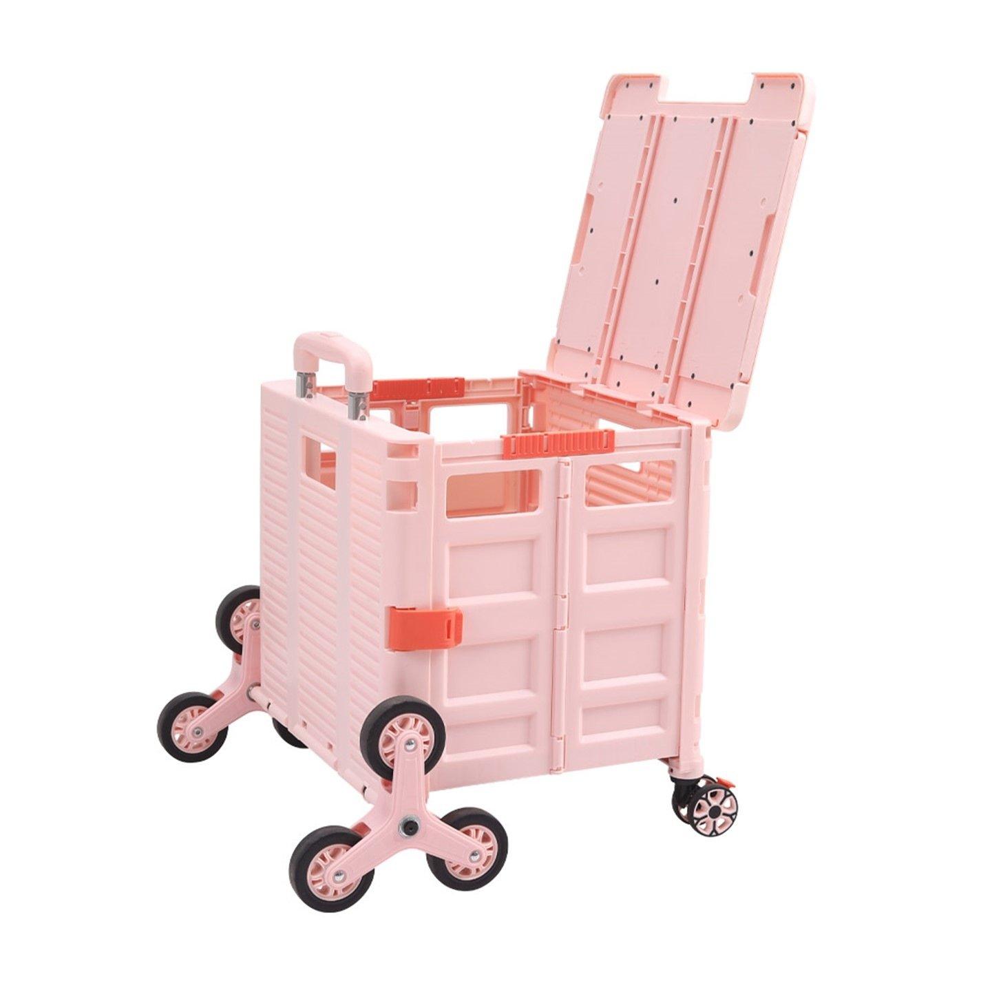 Pink - Breeins - 55L Four Wheel Foldable Shopping Trolley - 6