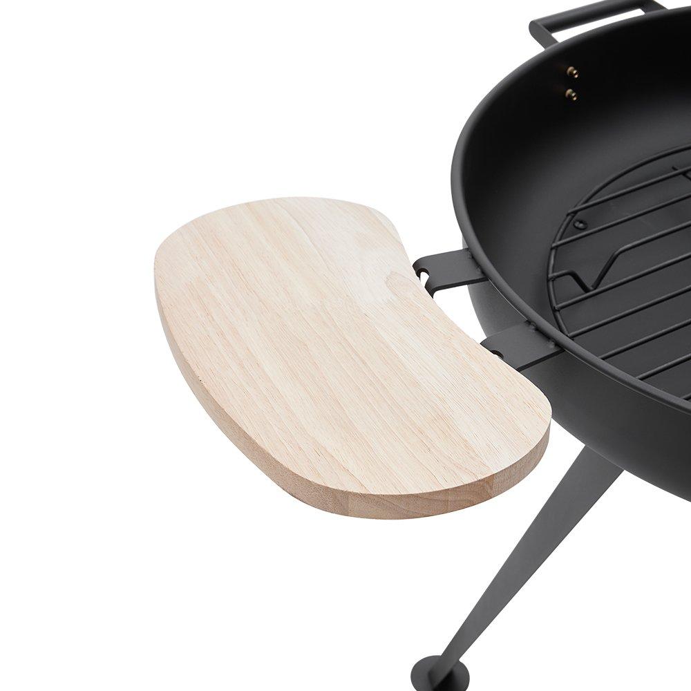 Black - Breeins - Garden BBQ Charcoal Grill - 4