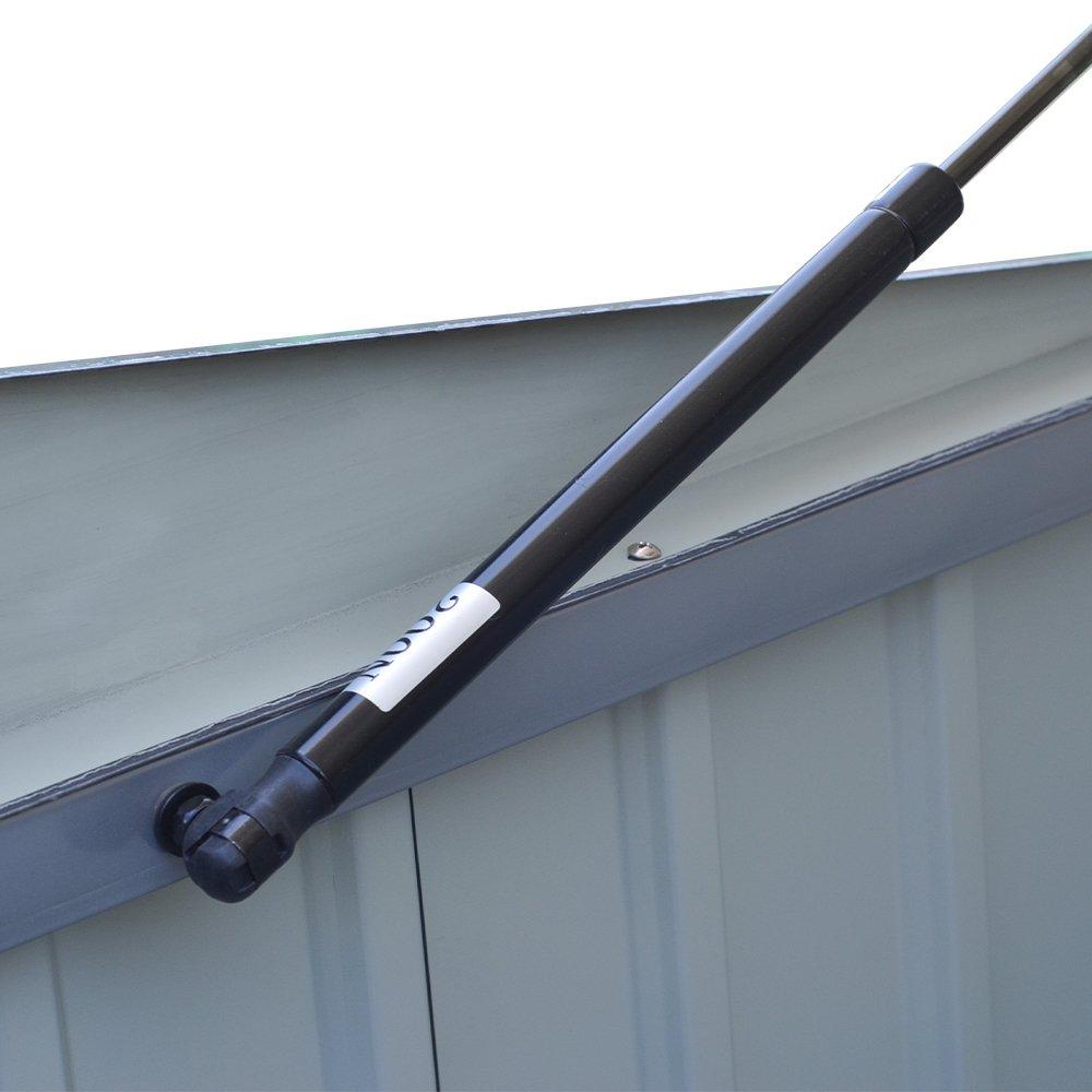 Black - Breeins - Steel Trash Can Storage Shed Recycle Bin - 11