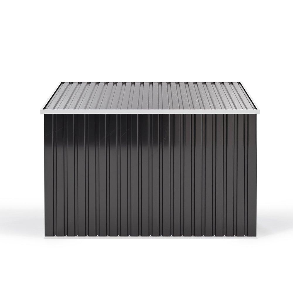 Black - Breeins - Steel Trash Can Storage Shed Recycle Bin - 7