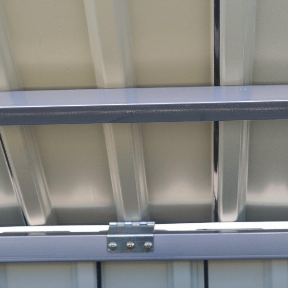 Black - Breeins - Steel Trash Can Storage Shed Recycle Bin - 10