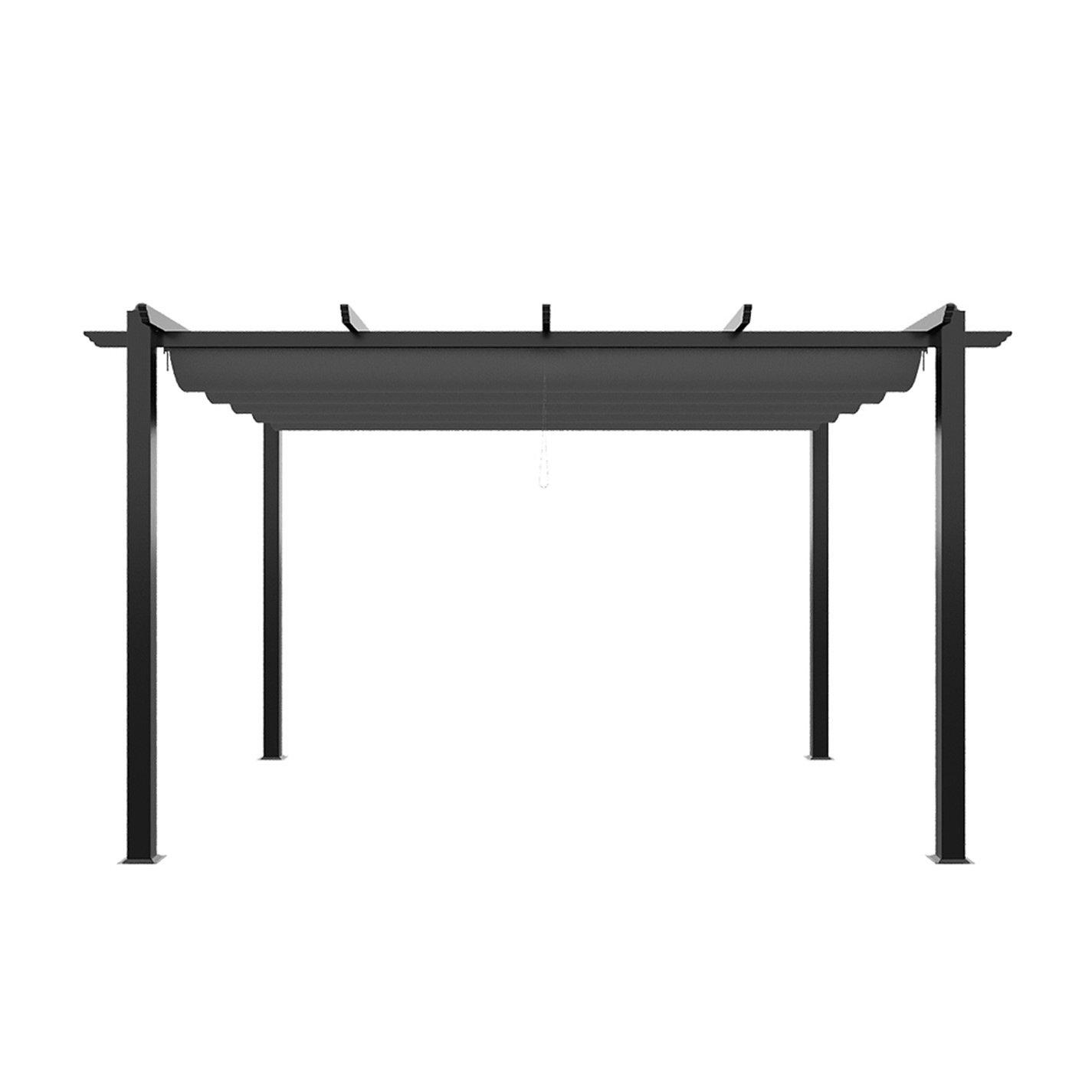 Black And Light - Breeins - 13x10ft Aluminium Pergola with Retractable Roof - 4