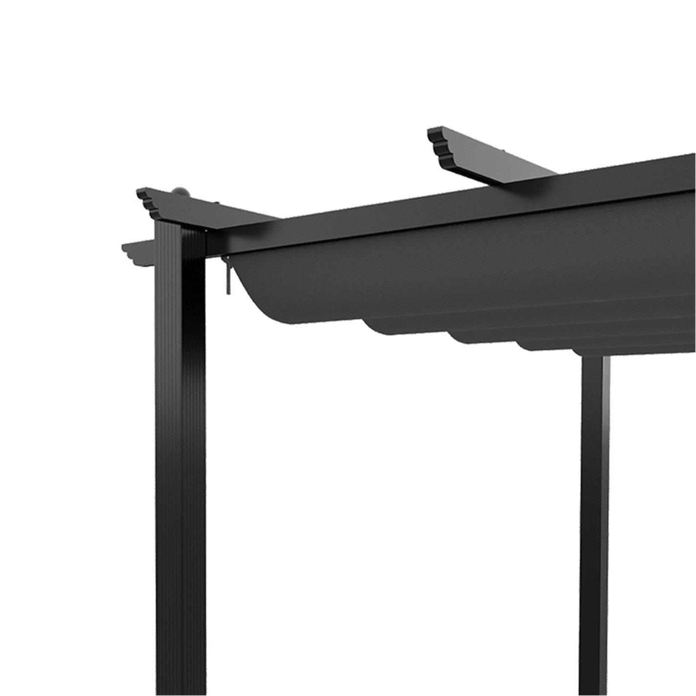 Black And Light - Breeins - 13x10ft Aluminium Pergola with Retractable Roof - 6