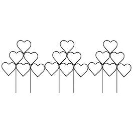 Breeins 3Pcs Stackable Heart-Shaped Plant Trellis
