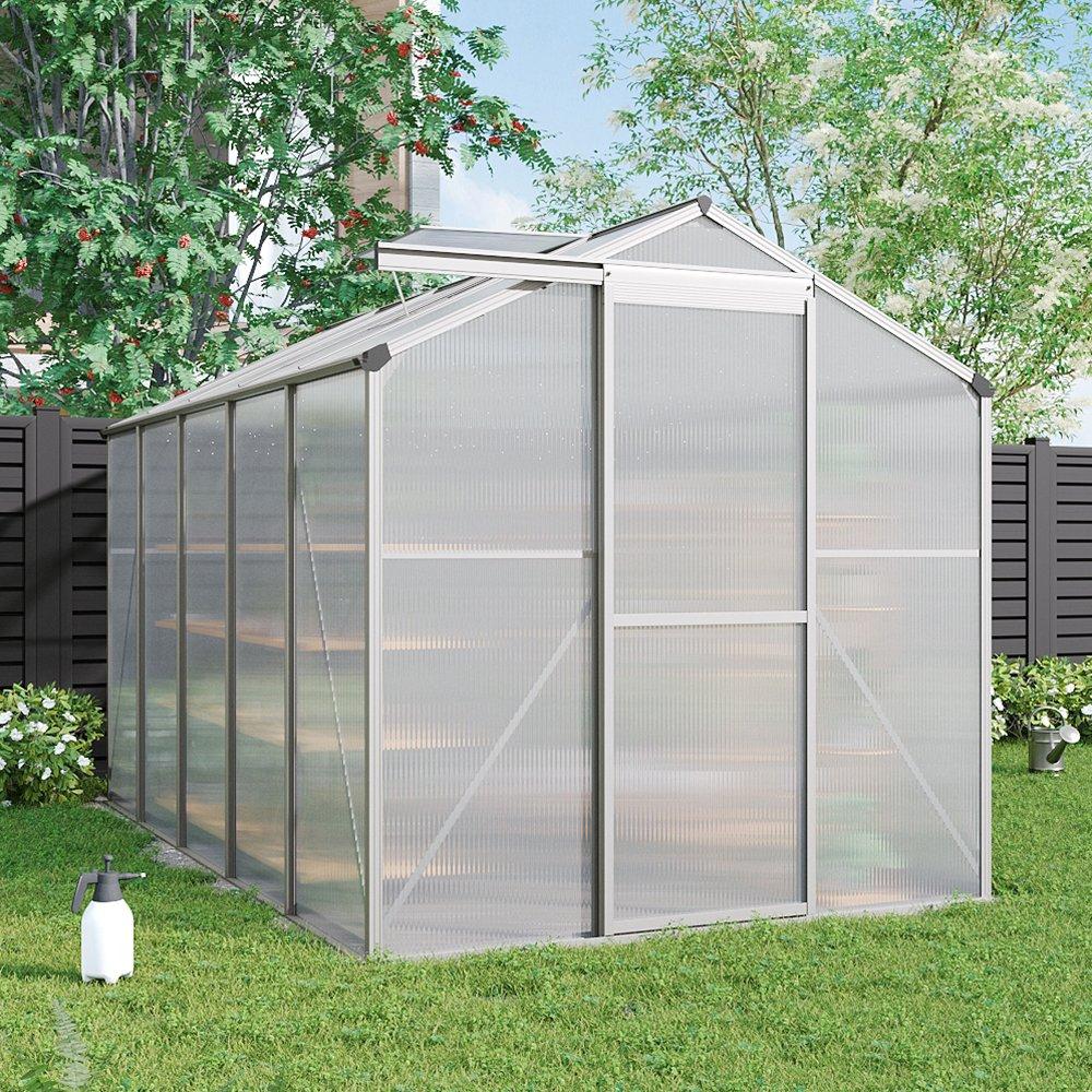 Clear - Breeins - Aluminium Hobby Greenhouse with Window Opening - 2