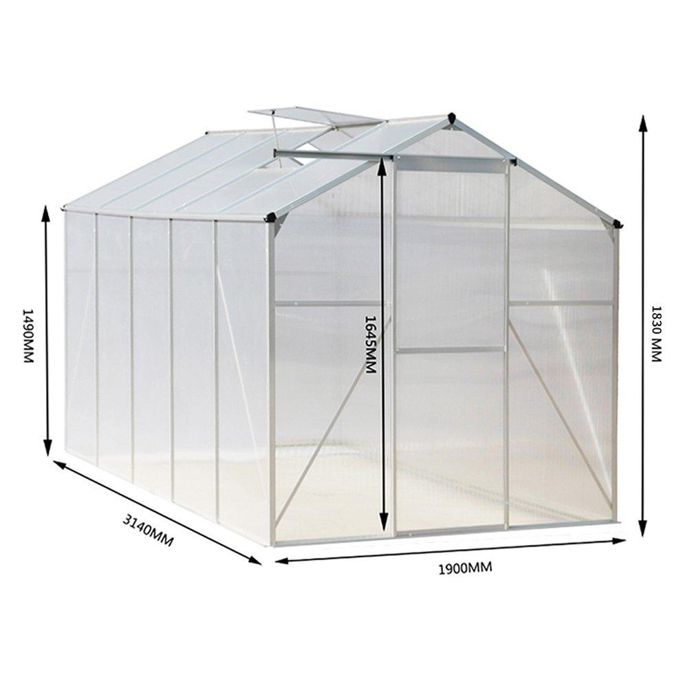 Clear - Breeins - Aluminium Hobby Greenhouse with Window Opening - 3