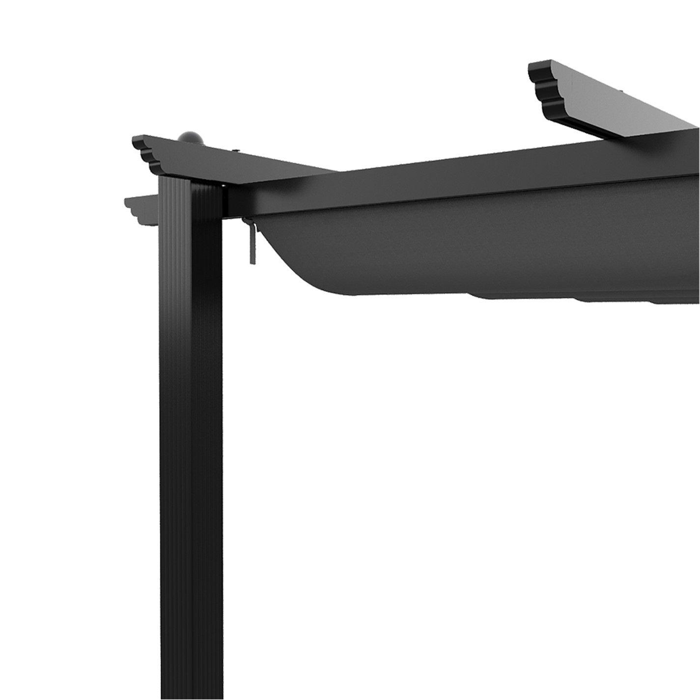 Black And Light - Breeins - 13x13ft Aluminium Pergola with Retractable Roof - 7