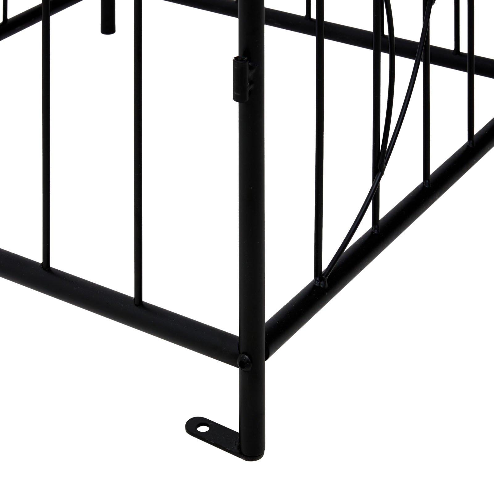 Black - Breeins - Black Metal Garden Arch - No Gate - 8