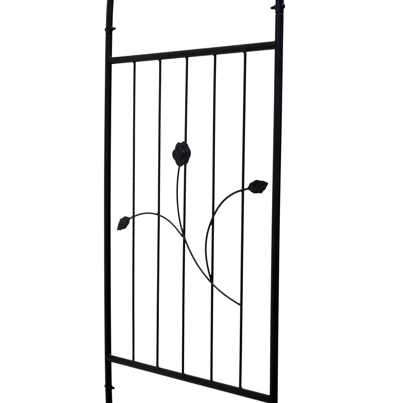 Black - Breeins - Black Metal Garden Arch - No Gate - 9