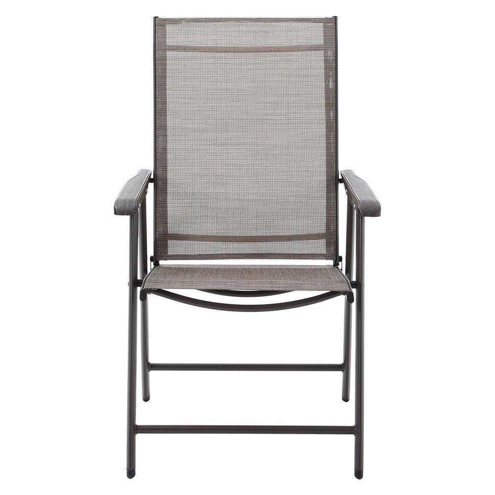 Brown - Breeins - Foldable Fabric Chairs Set of 4 Metal Frame - 2