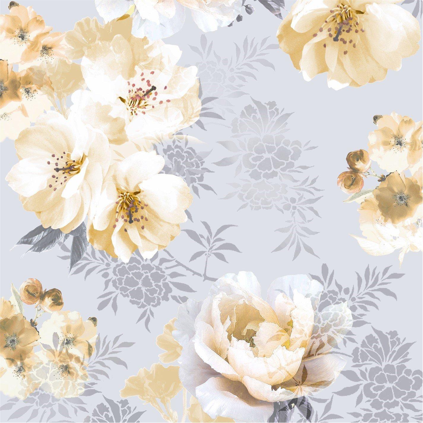 Catherine Lansfield  Dramatic Floral Wallpaper - Ochre
