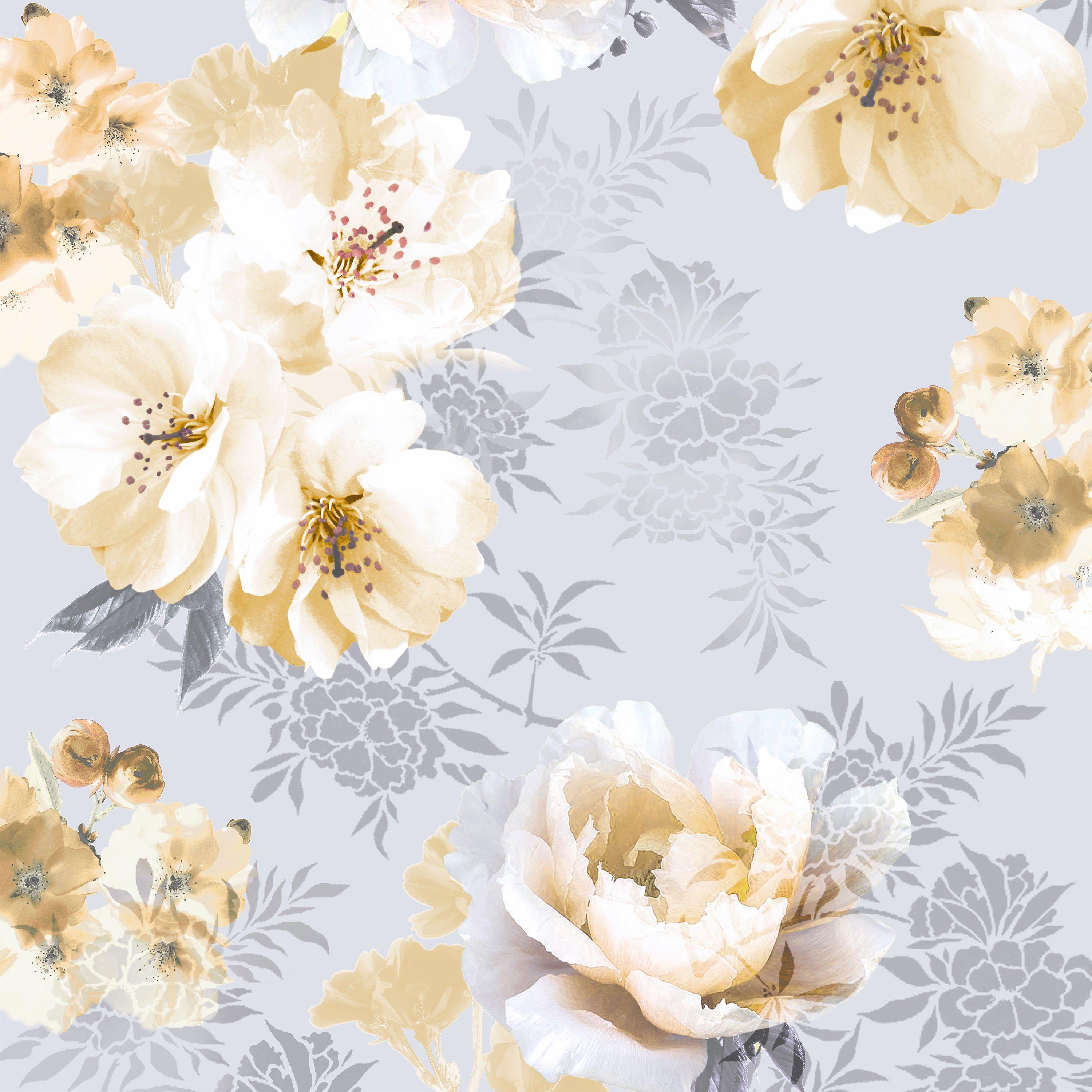 Ochre - Catherine Lansfield - Dramatic Floral Wallpaper - 4