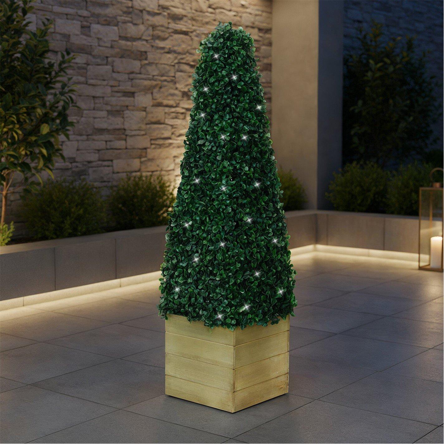 Streetwize  Pyramid Artificial Topiary - Solar Powered - Obelisk Design