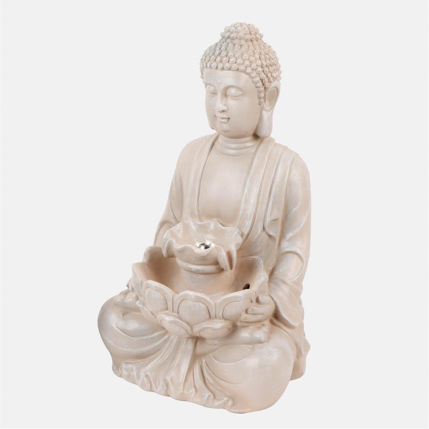 Natural - Streetwize - Solar Water with Battery Backup - Buddha Fountain - 2