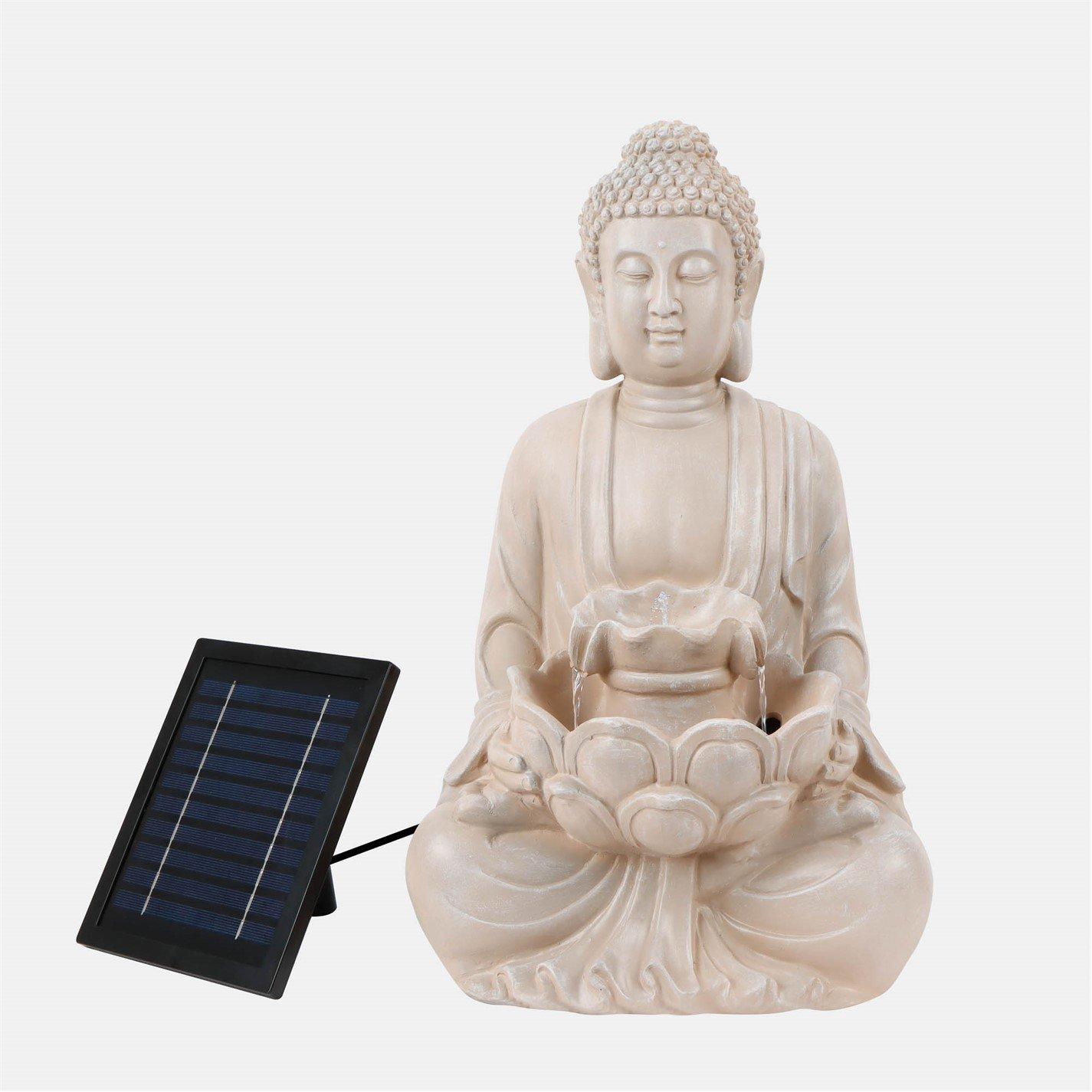Natural - Streetwize - Solar Water with Battery Backup - Buddha Fountain - 4