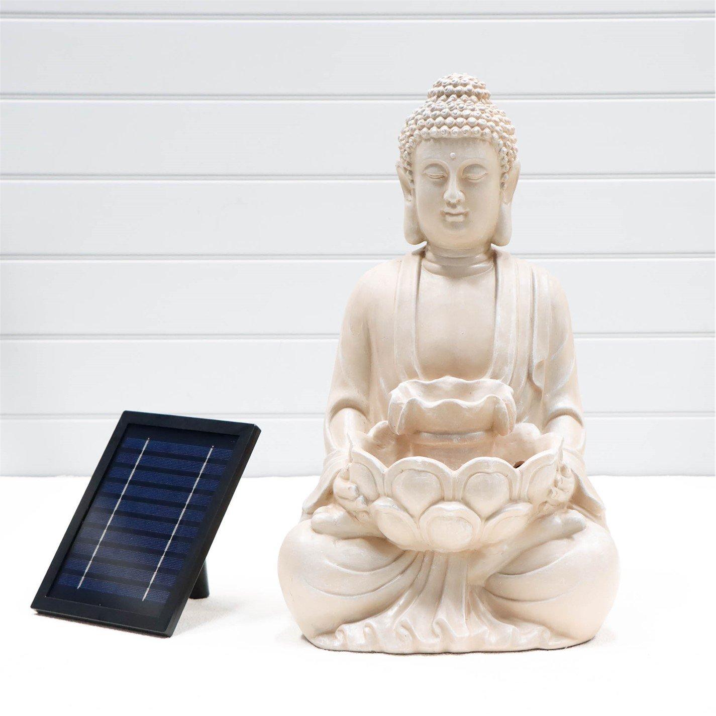 Natural - Streetwize - Solar Water with Battery Backup - Buddha Fountain - 6