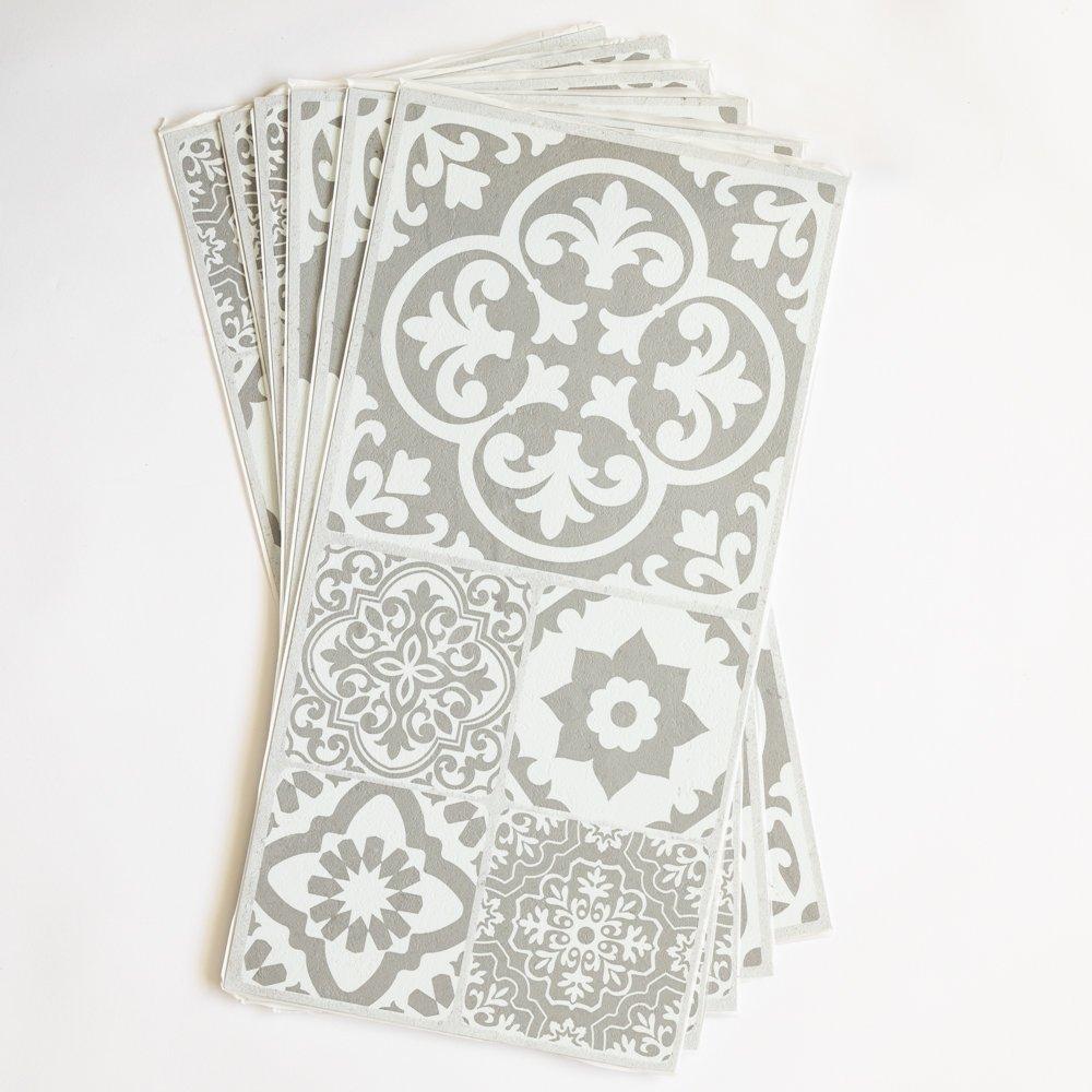 Grey - Floor Pops - Self Adhesive Vinyl Floor Tiles Valencia Grey - 2