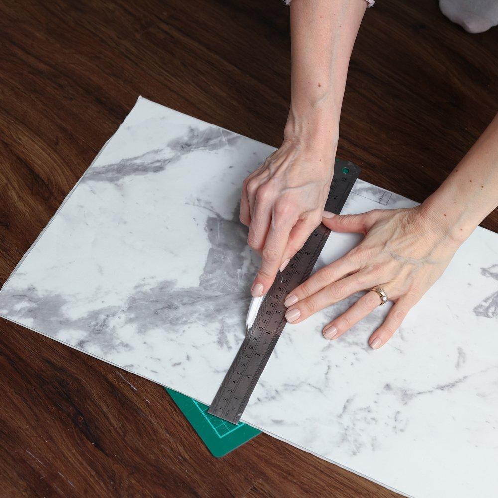 Grey - Floor Pops - Self Adhesive Vinyl Floor Tiles Piazza - 3