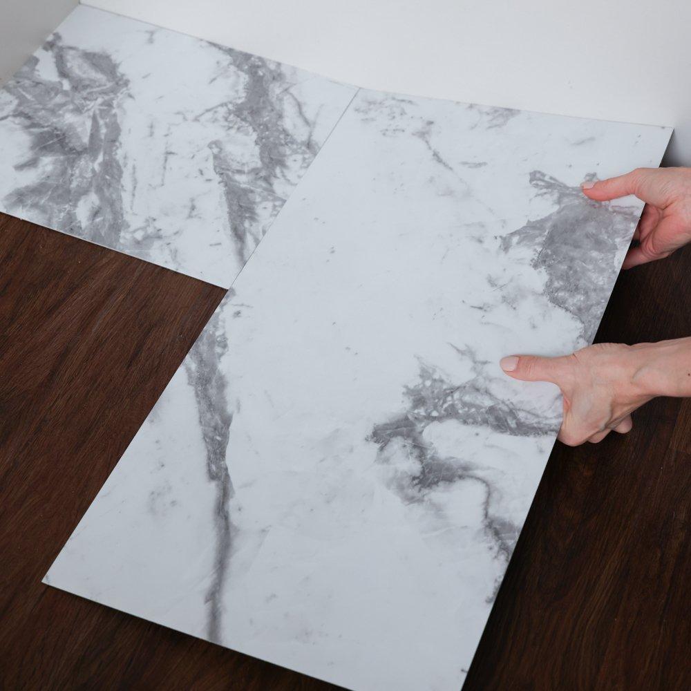 Grey - Floor Pops - Self Adhesive Vinyl Floor Tiles Piazza - 4