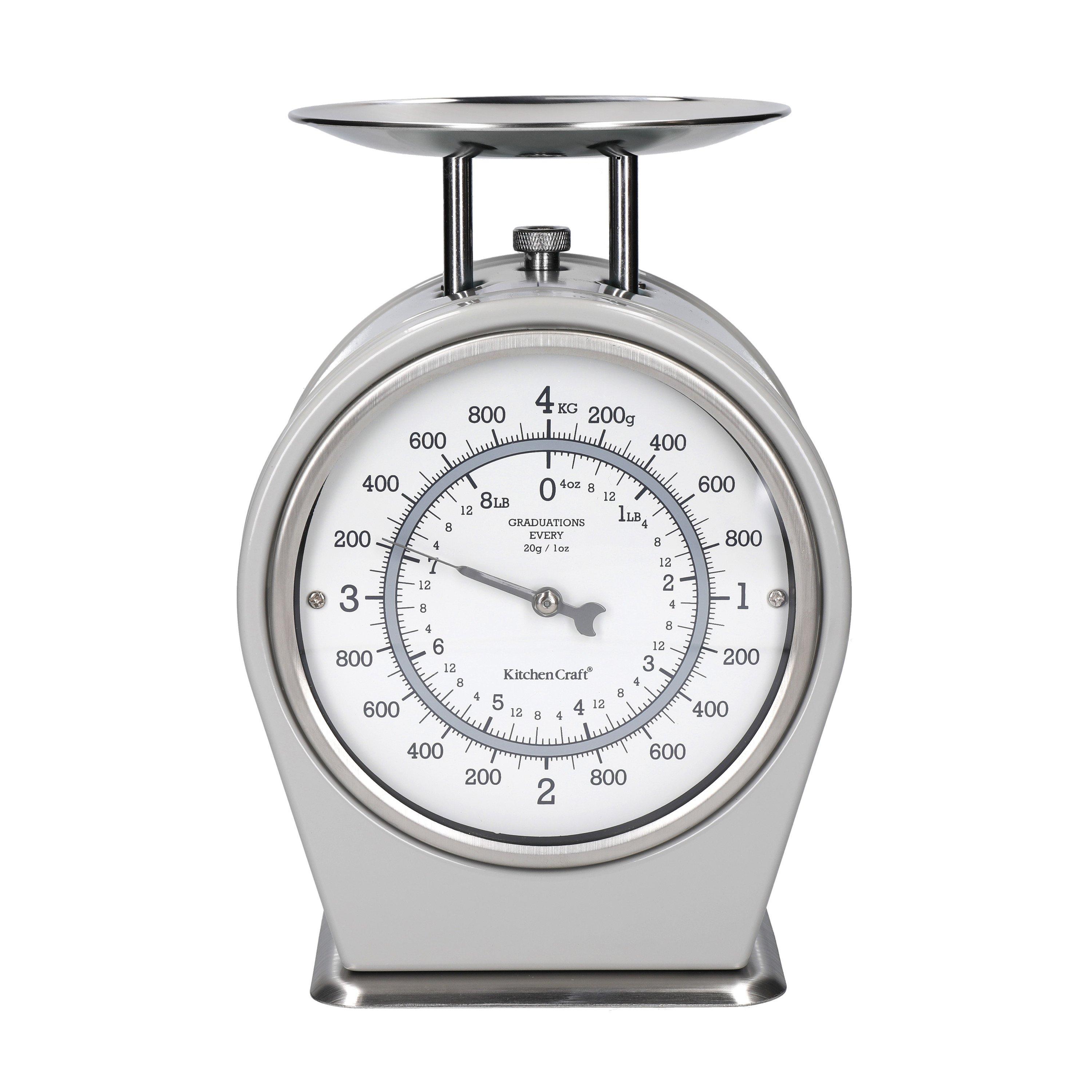 Grey - KitchenCraft - KitchenCraft Living Nostalgia 4Kg Mechanical Scale - 4
