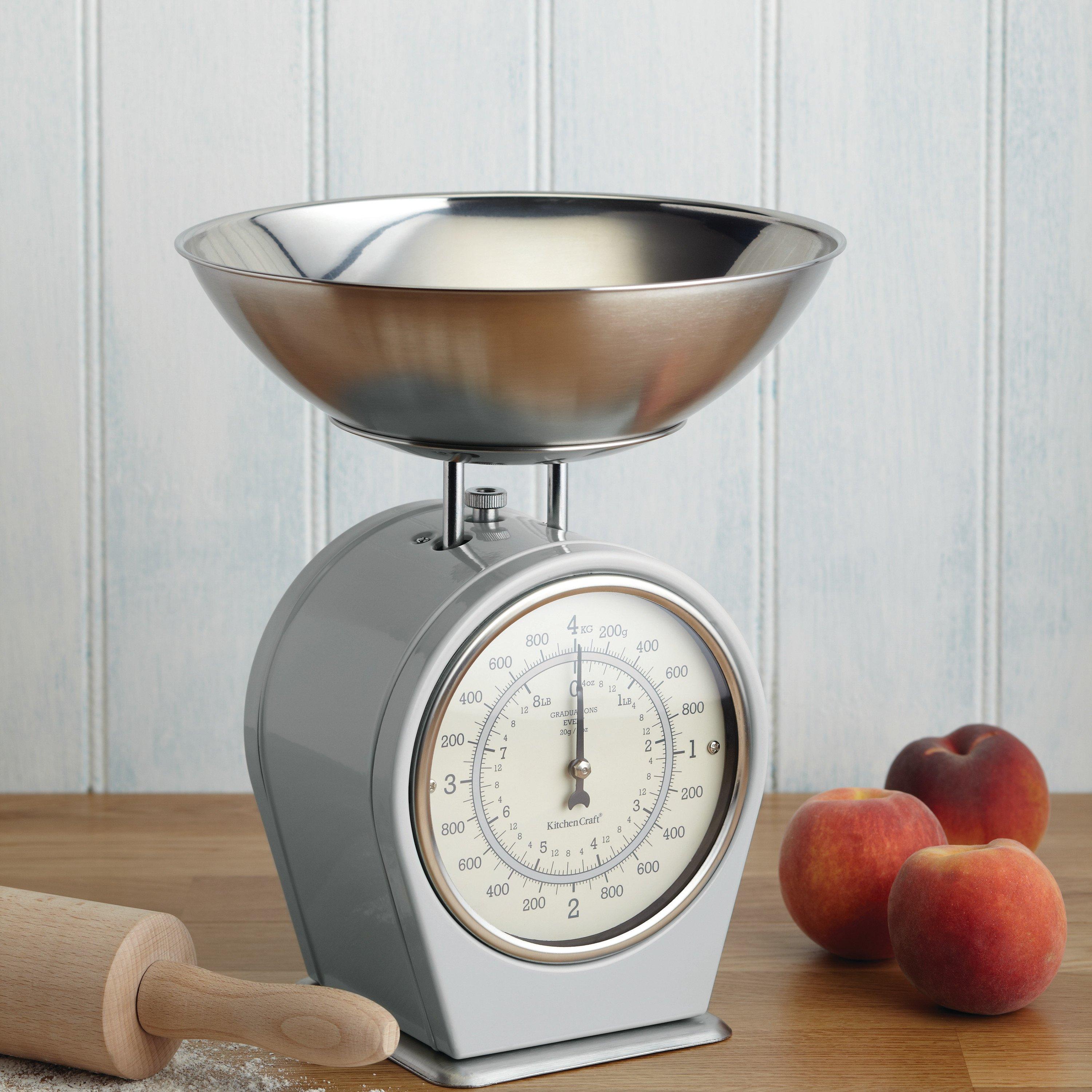 Grey - KitchenCraft - KitchenCraft Living Nostalgia 4Kg Mechanical Scale - 5
