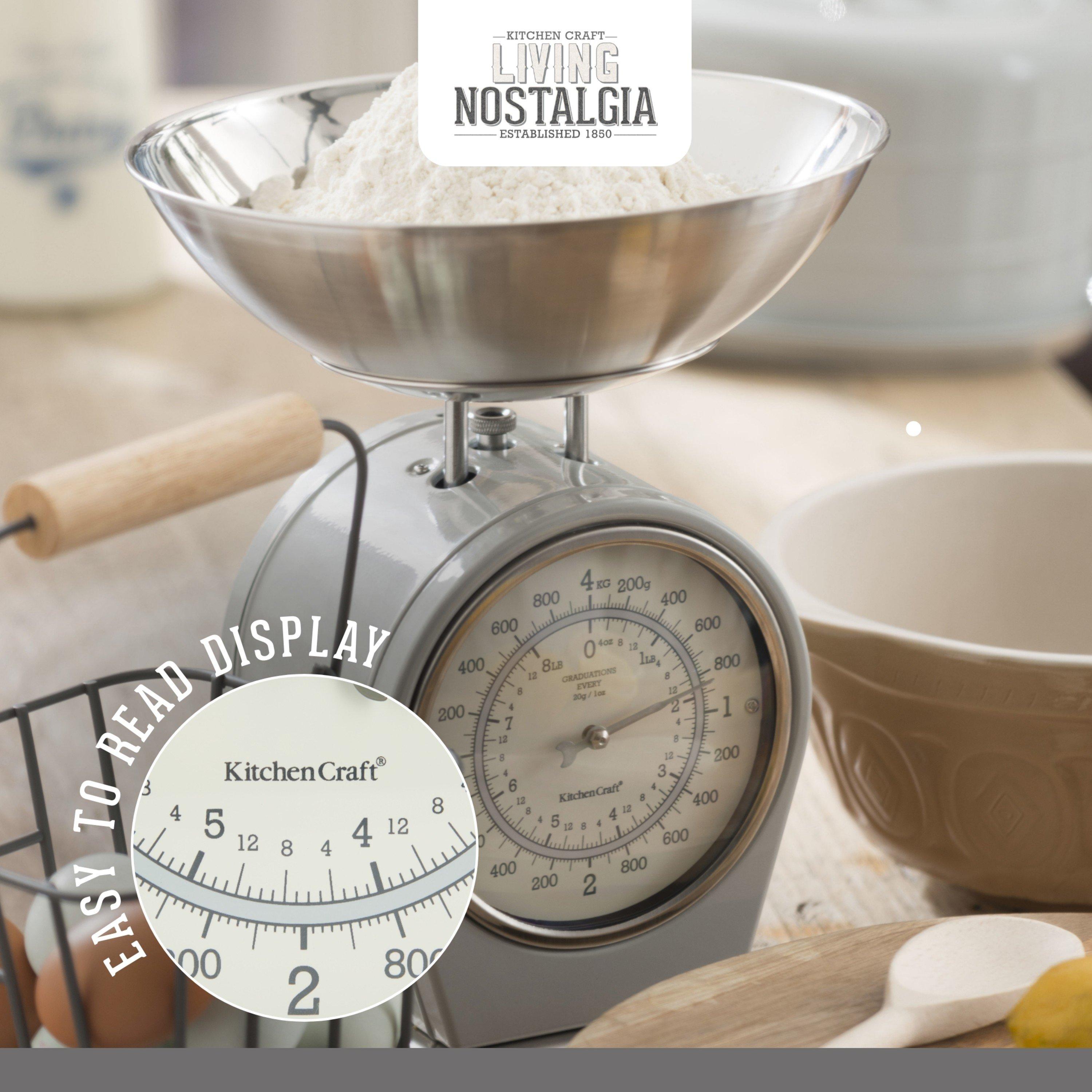 Grey - KitchenCraft - KitchenCraft Living Nostalgia 4Kg Mechanical Scale - 7