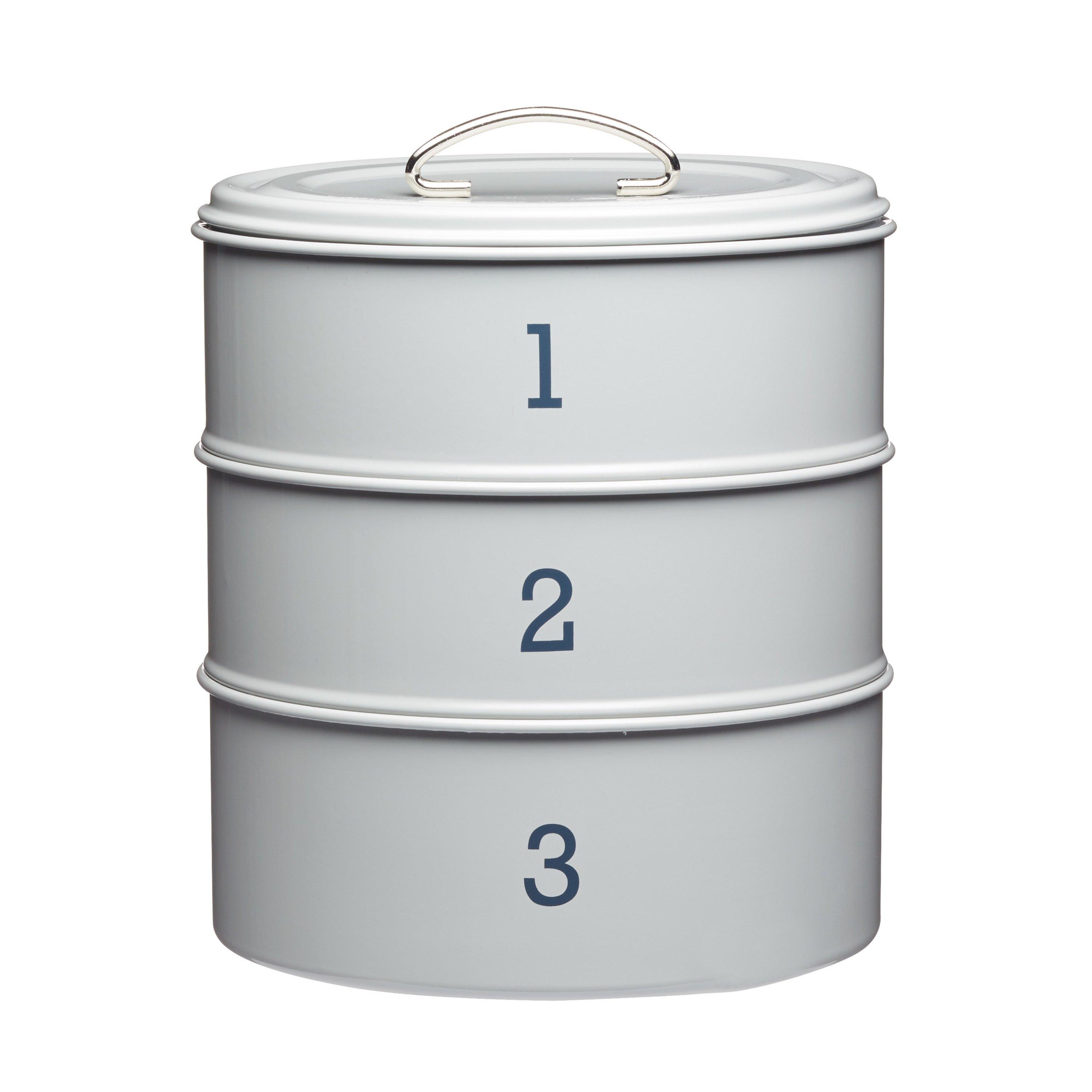 Kitchencraft  Living Nostalgia Three Tier Cake Tin - Grey - 27x22.5x23
