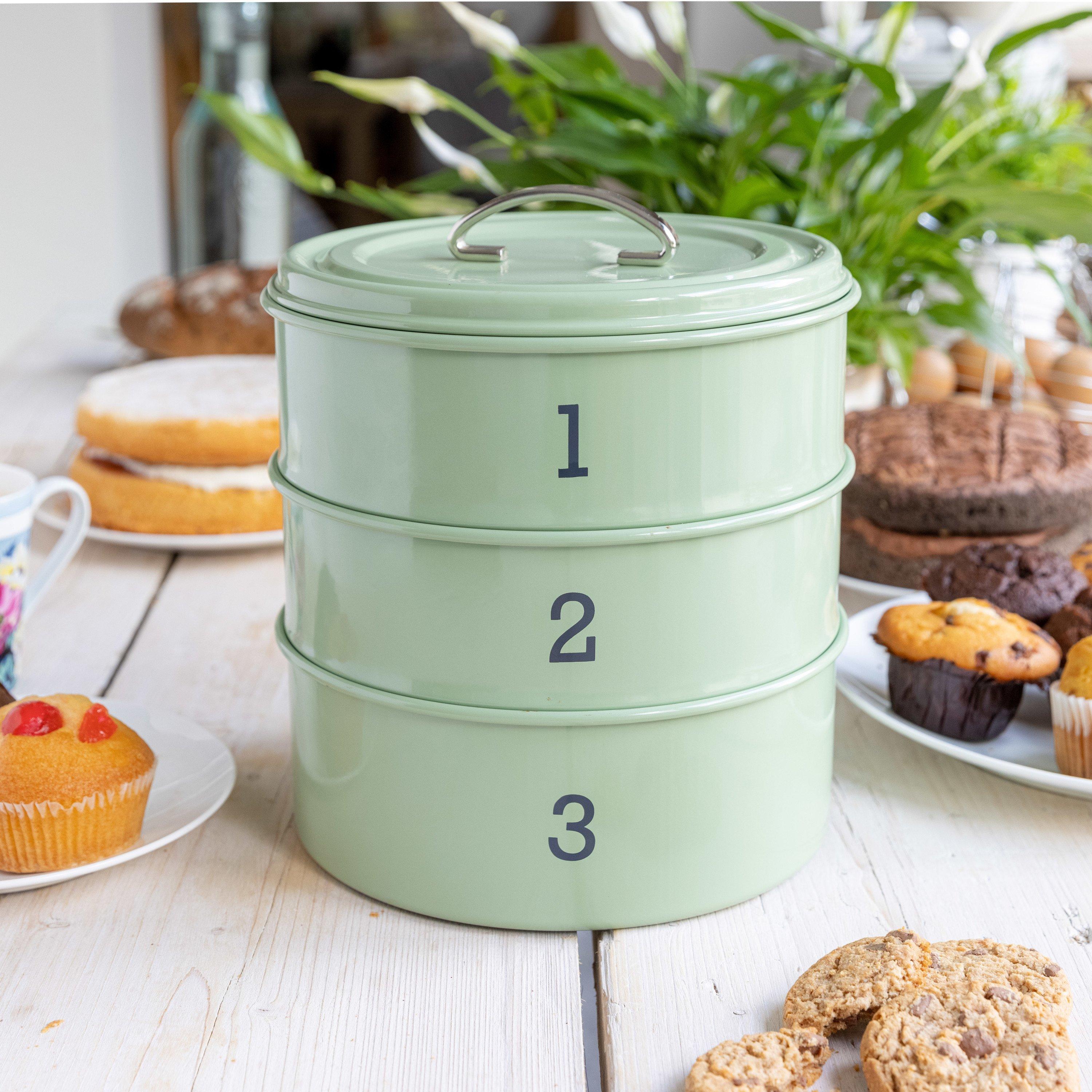 Green - KitchenCraft - KitchenCraft Living Nostalgia Three Tier Cake Tin - 2