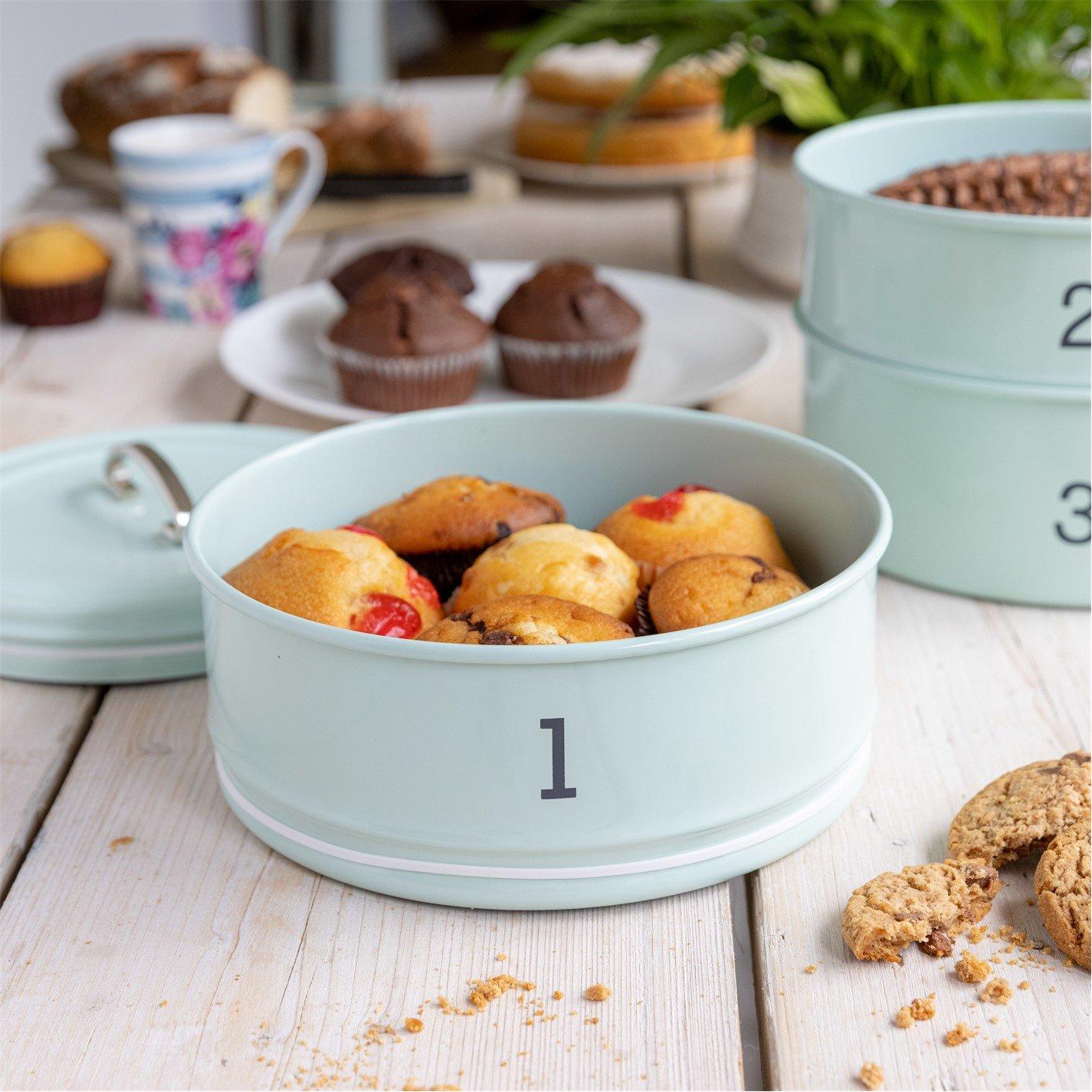 Blue - KitchenCraft - KitchenCraft Living Nostalgia Three Tier Cake Tin - 4