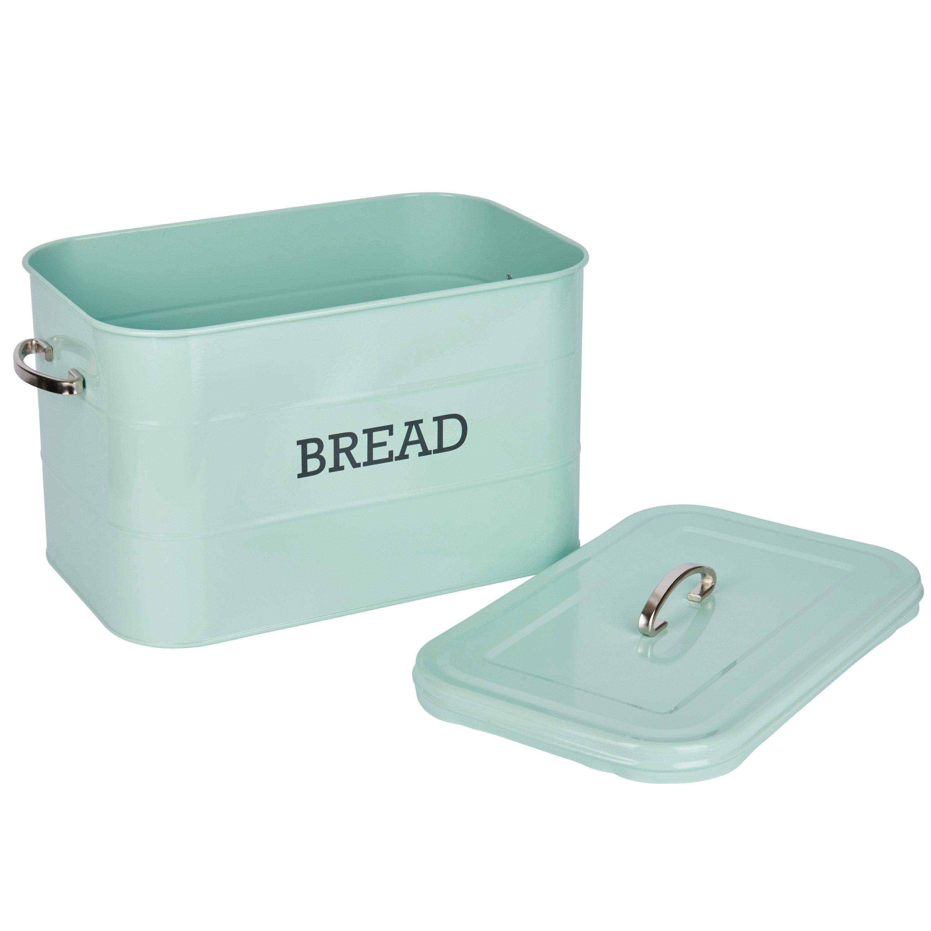 Blue - KitchenCraft - KitchenCraft Living Nostalgia Bread Bin 34x21.5x2 - 1
