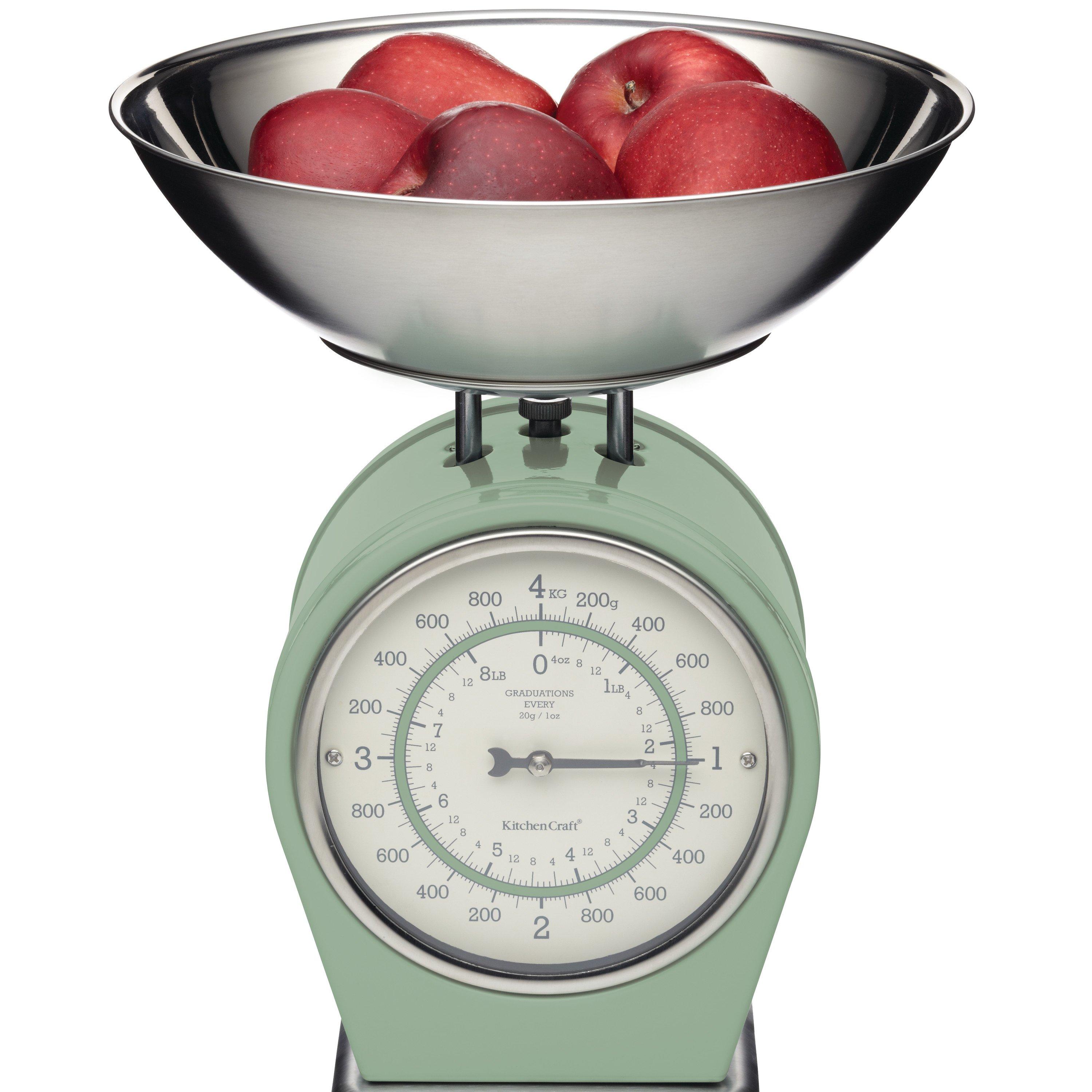 Green - KitchenCraft - Living Nostalgia 4Kg Mechanical Scale - 1