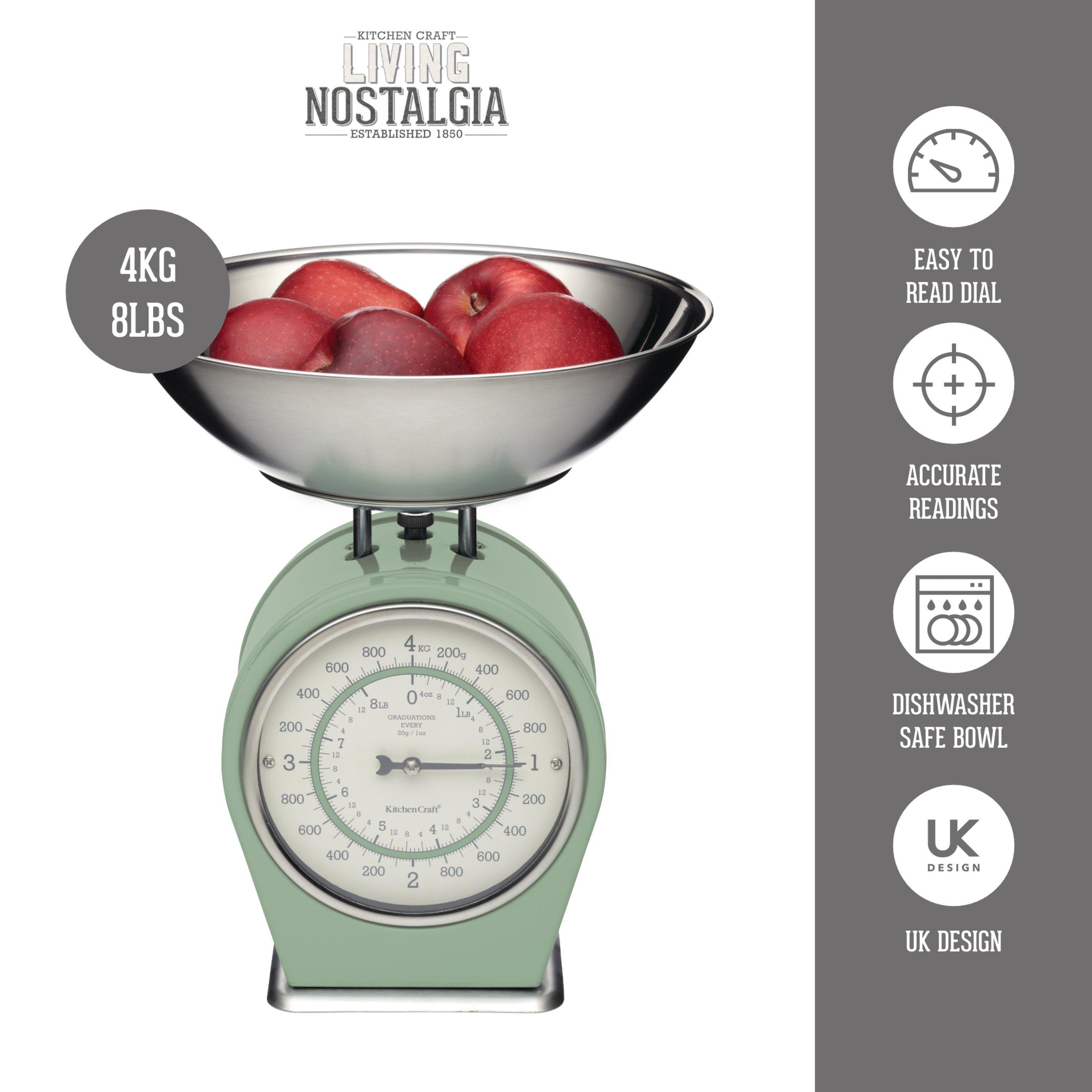 Green - KitchenCraft - KitchenCraft Living Nostalgia 4Kg Mechanical Scale - 2