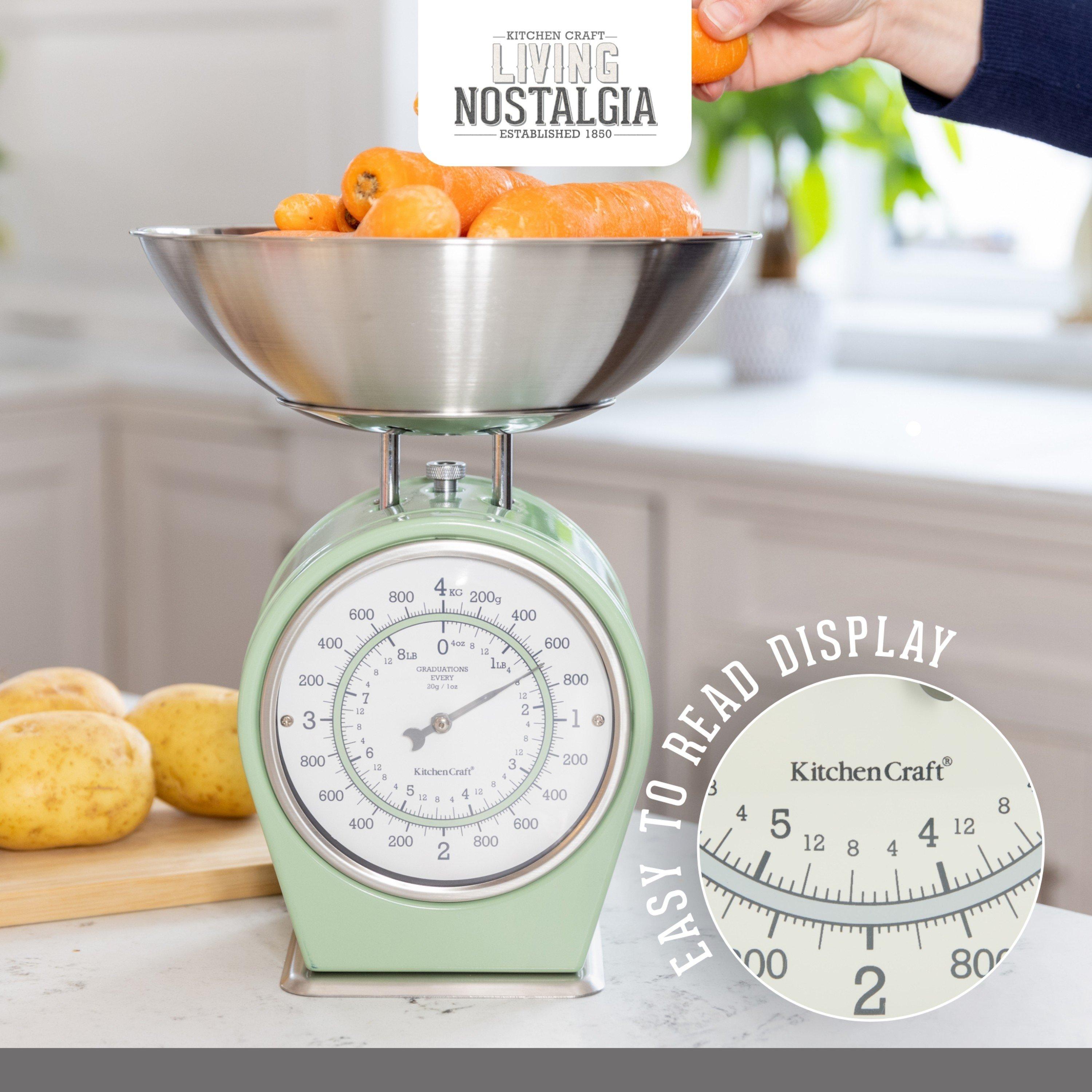 Green - KitchenCraft - KitchenCraft Living Nostalgia 4Kg Mechanical Scale - 4