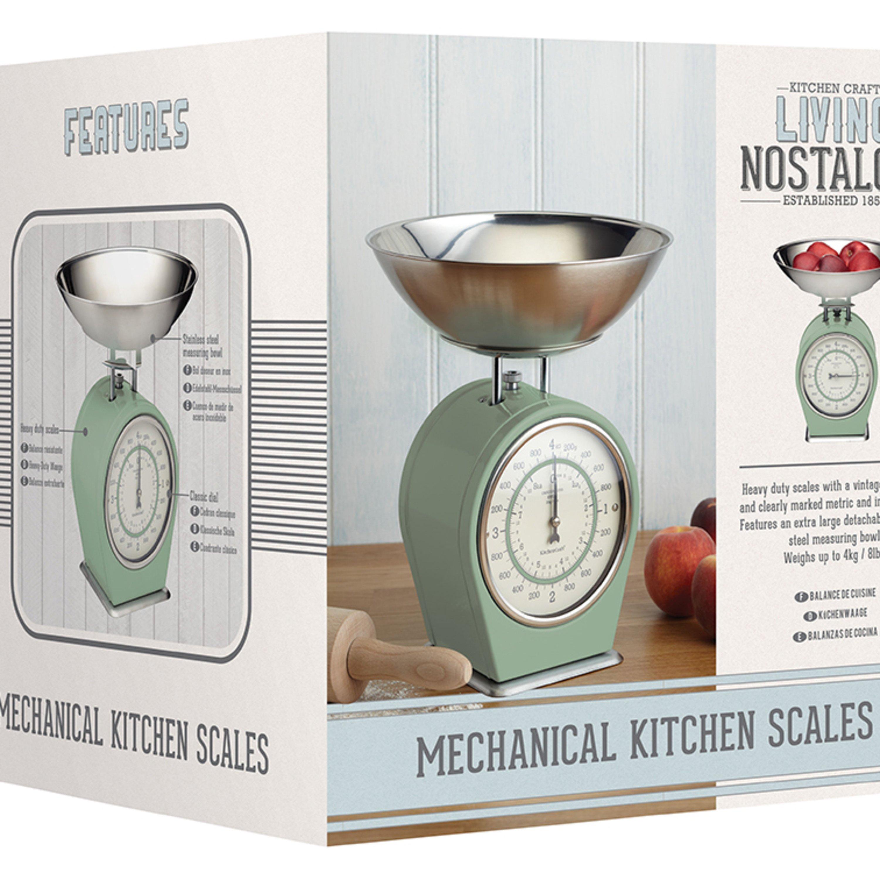 Green - KitchenCraft - KitchenCraft Living Nostalgia 4Kg Mechanical Scale - 5