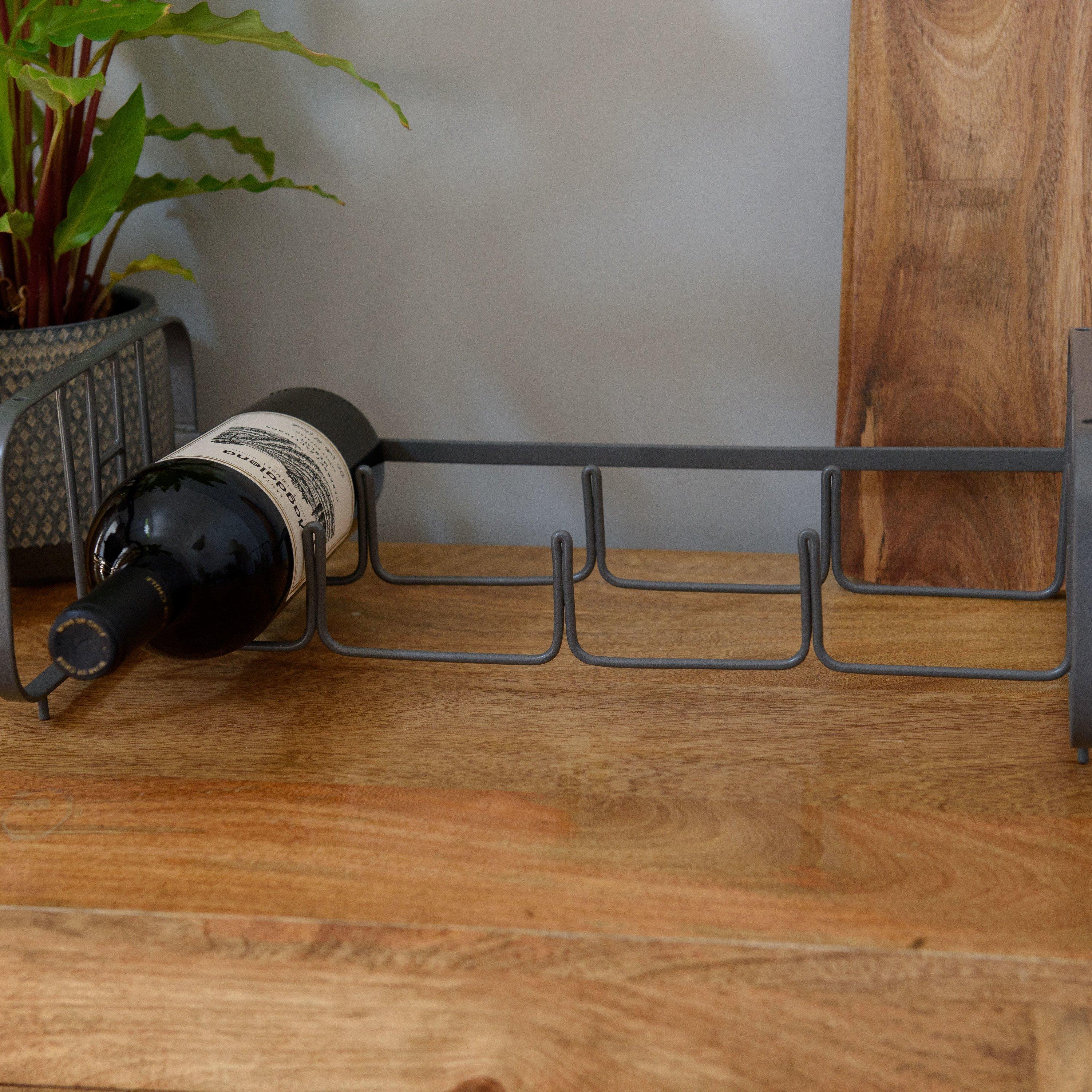 Grey - KitchenCraft - KitchenCraft Living Nostalgia Wire Wine Rack Gift - 3