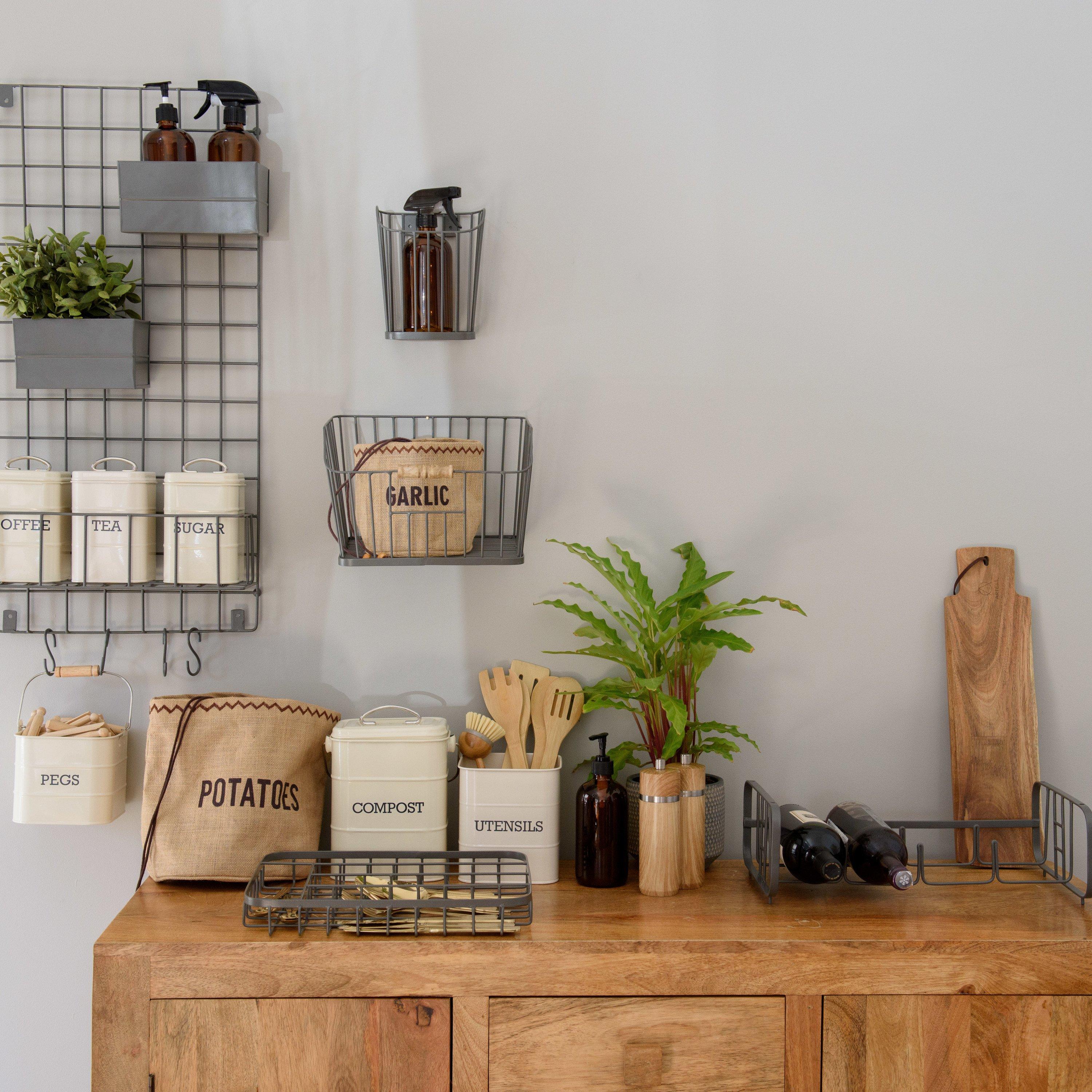 Grey - KitchenCraft - KitchenCraft Living Nostalgia Wire Wine Rack Gift - 6