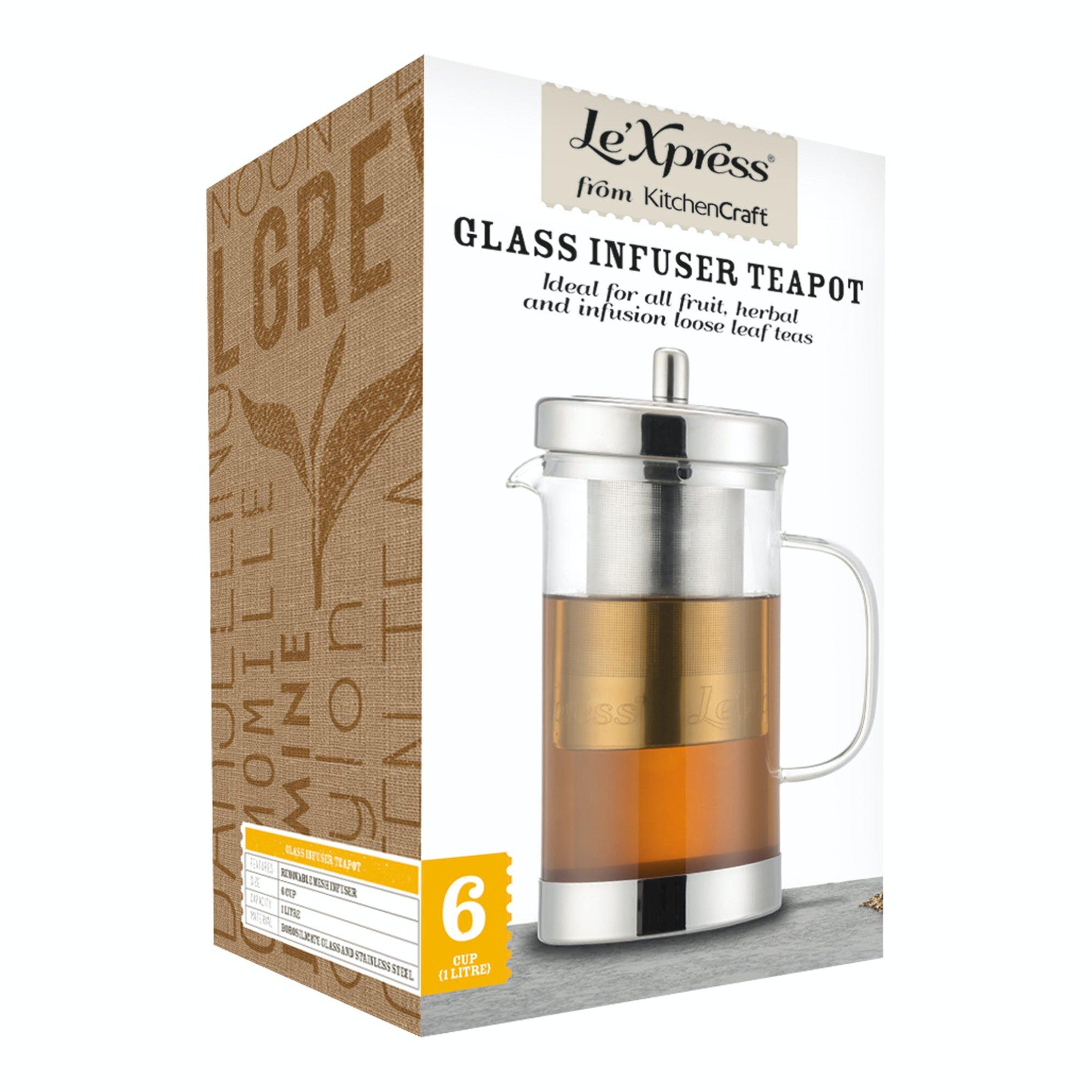 Clear - KitchenCraft - KitchenCraft LeXpress Stainless Steel Glass Infus - 3