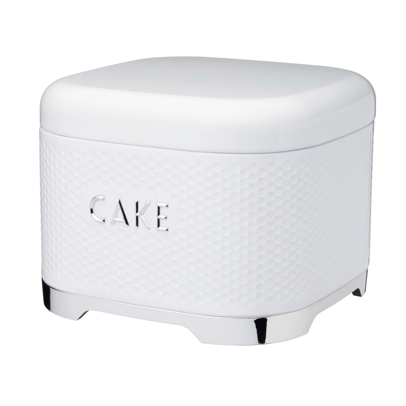 White - KitchenCraft - KitchenCraft Lovello Textured Cake Tin Ice White - 1