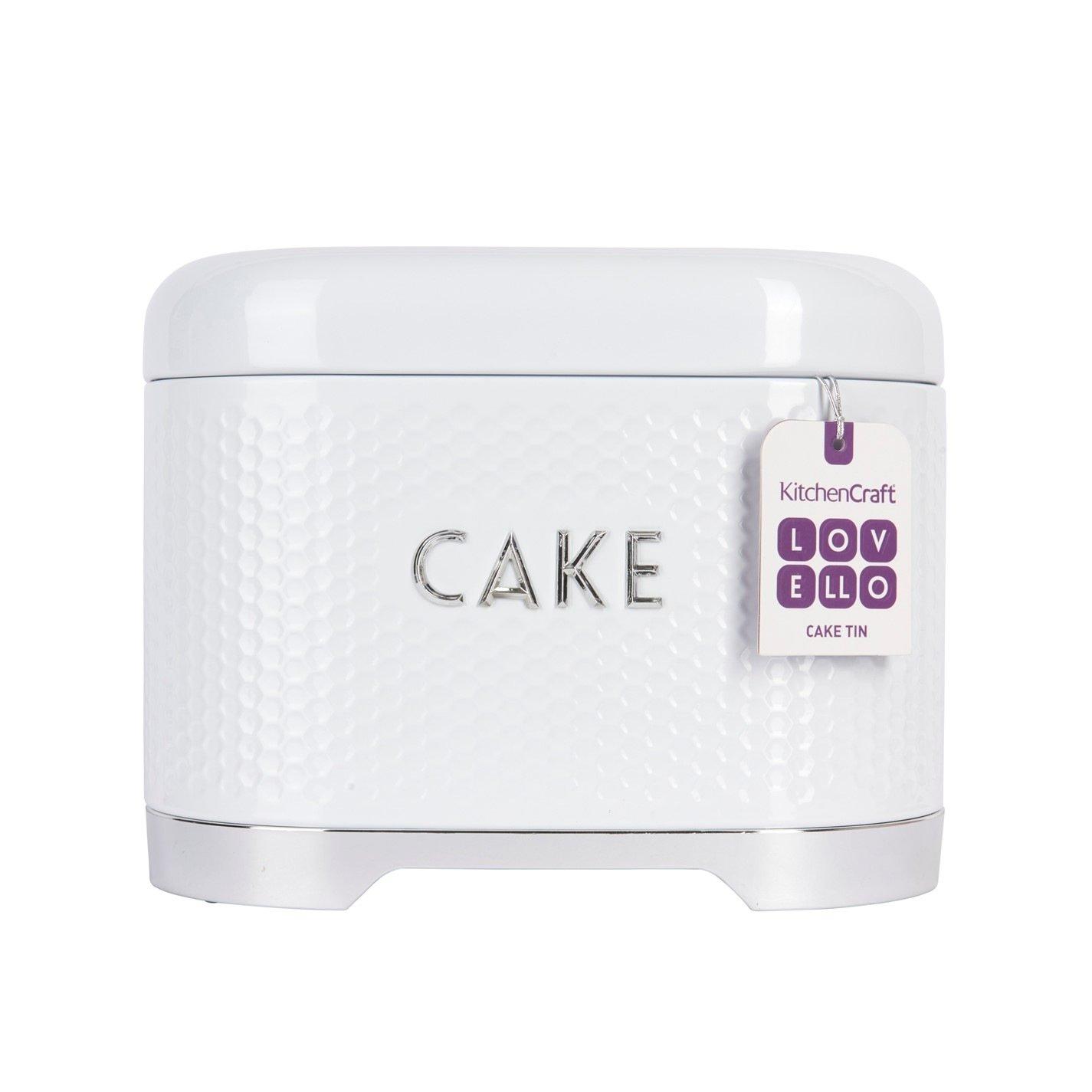 White - KitchenCraft - KitchenCraft Lovello Textured Cake Tin Ice White - 2