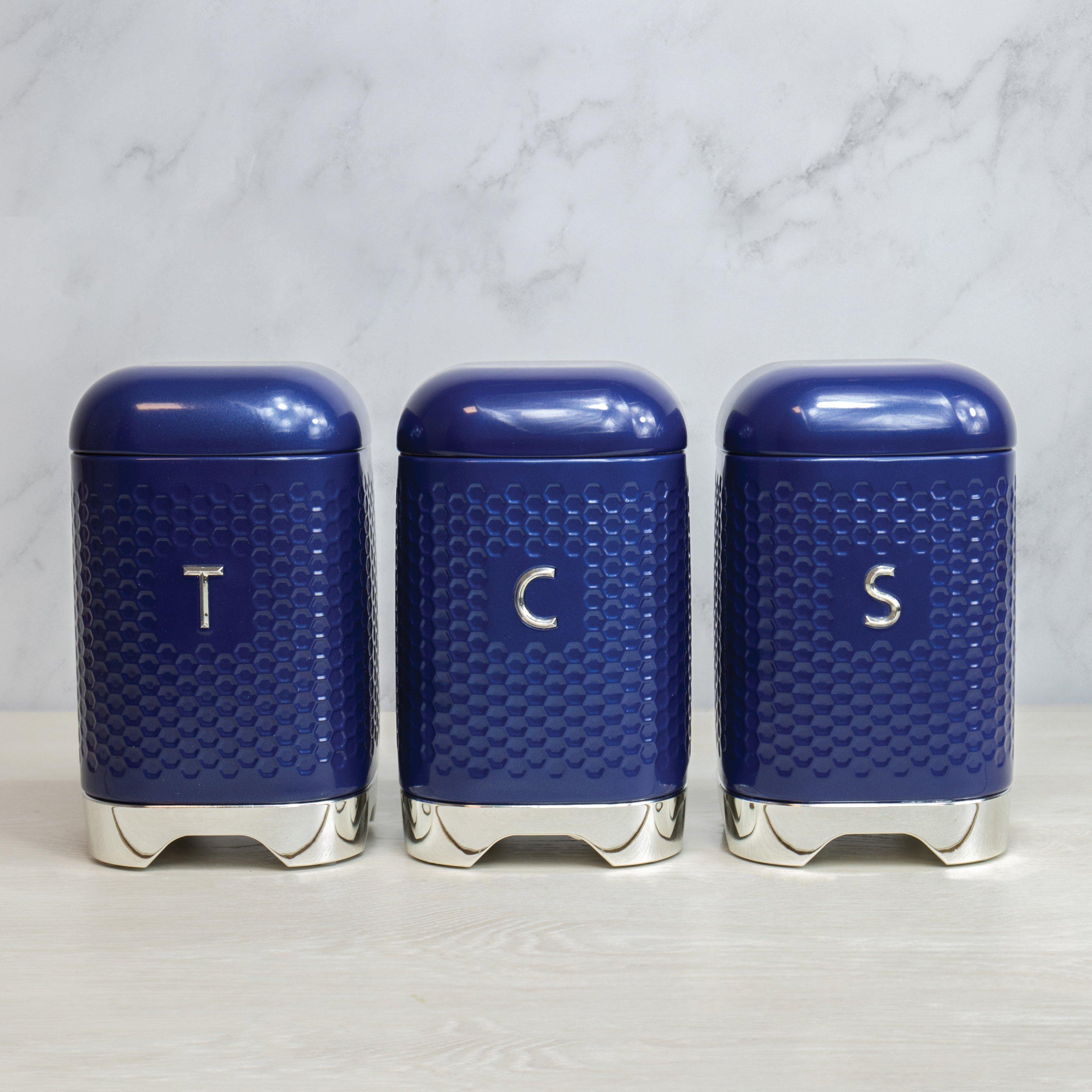 Blue - KitchenCraft - KitchenCraft Lovello Counter Top Storage Set Midn - 2