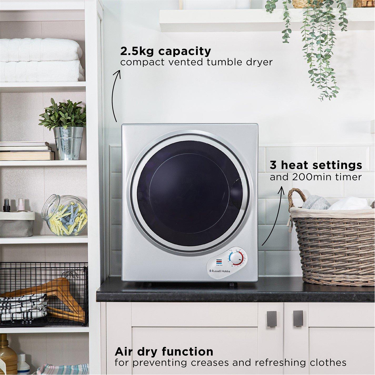 Silver - Russell Hobbs - Russell Hobbs RH3VTD800S 2.5kg Vented Tumble Dryer - 3