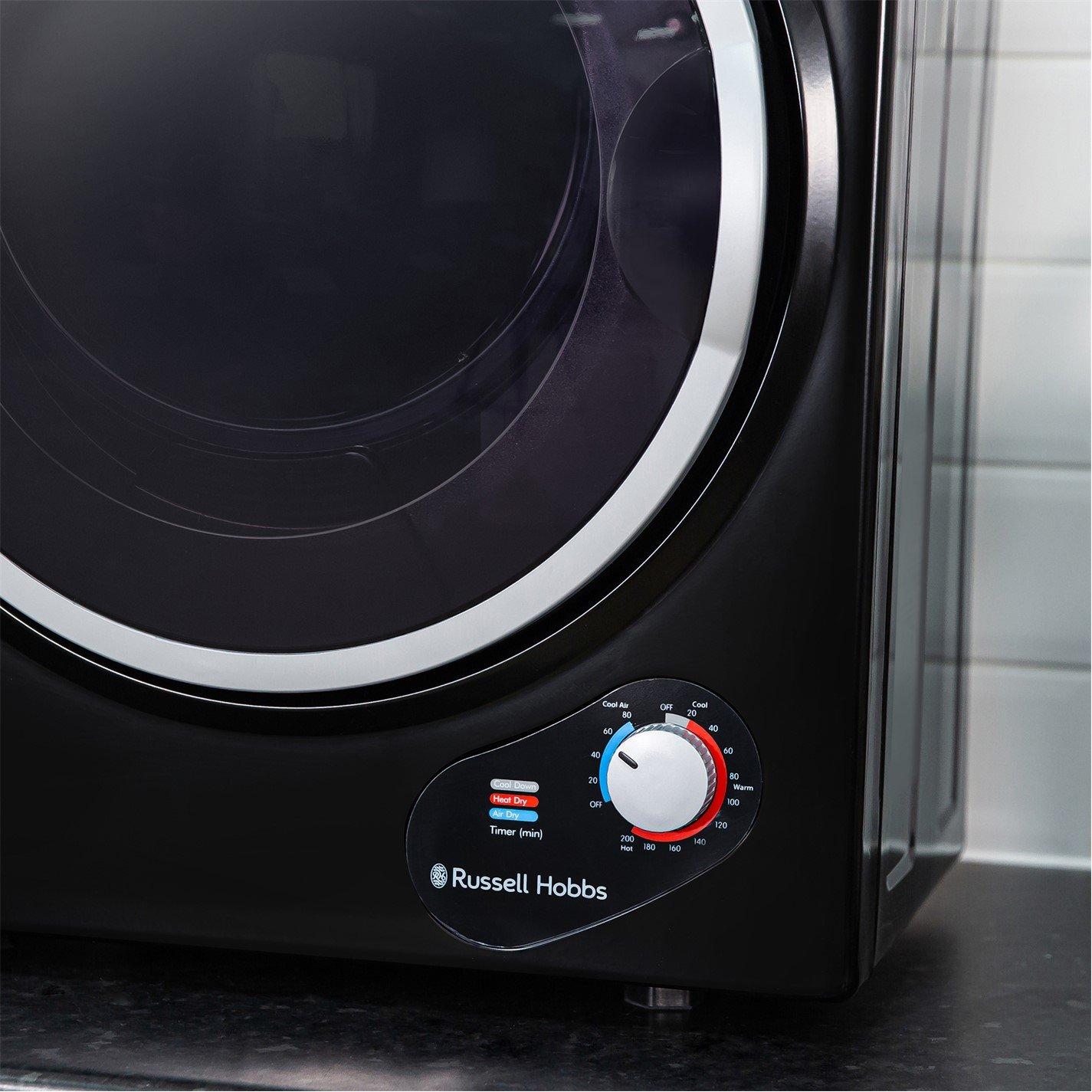 Black - Russell Hobbs - RH3VTD800B 2.5kg Vented Tumble Dryer - 6
