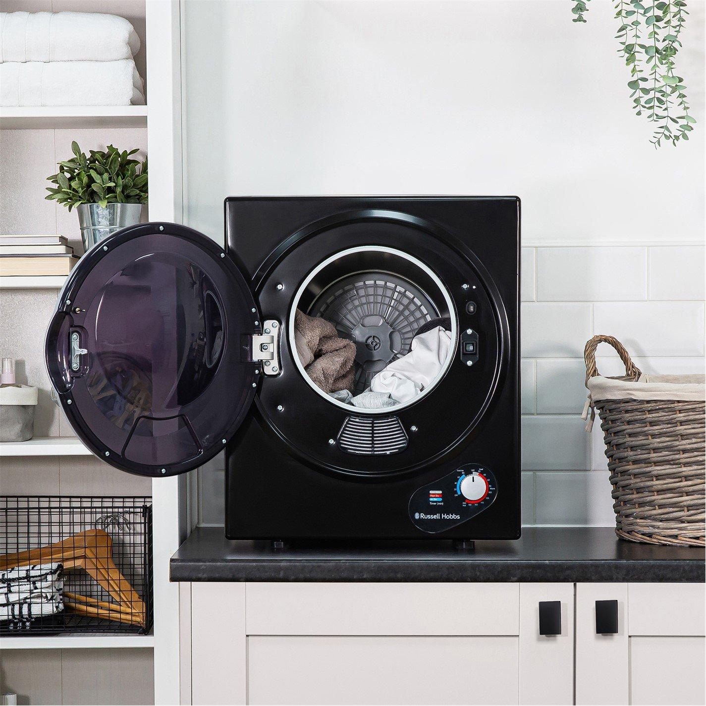 Black - Russell Hobbs - RH3VTD800B 2.5kg Vented Tumble Dryer - 8