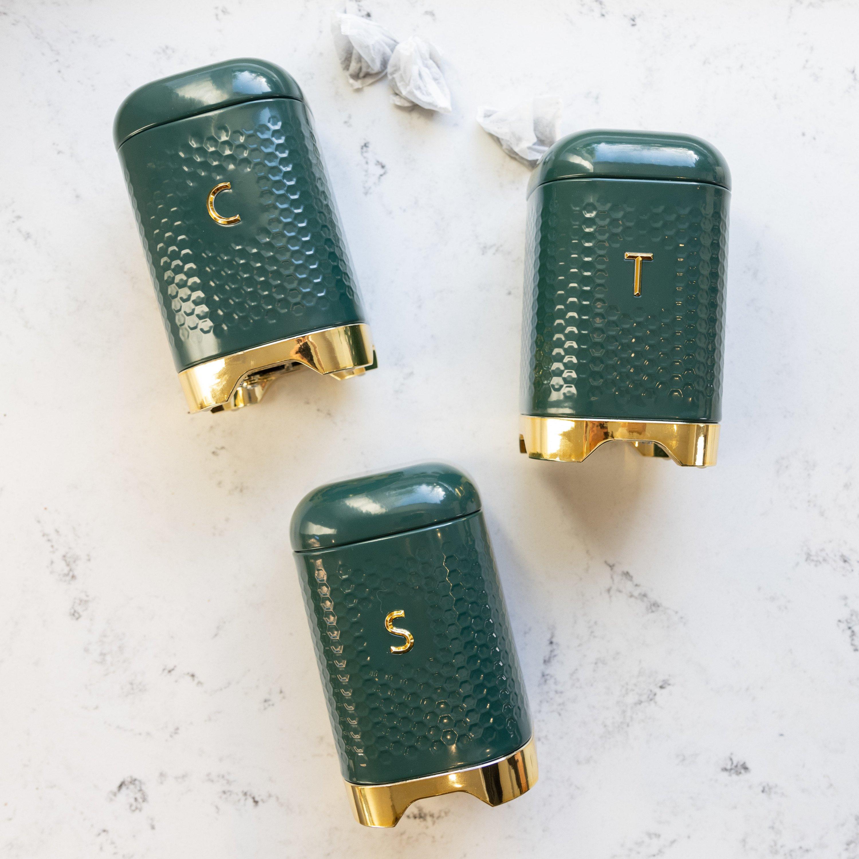 Green - KitchenCraft - KitchenCraft Lovello Textured Counter Top Storage - 7