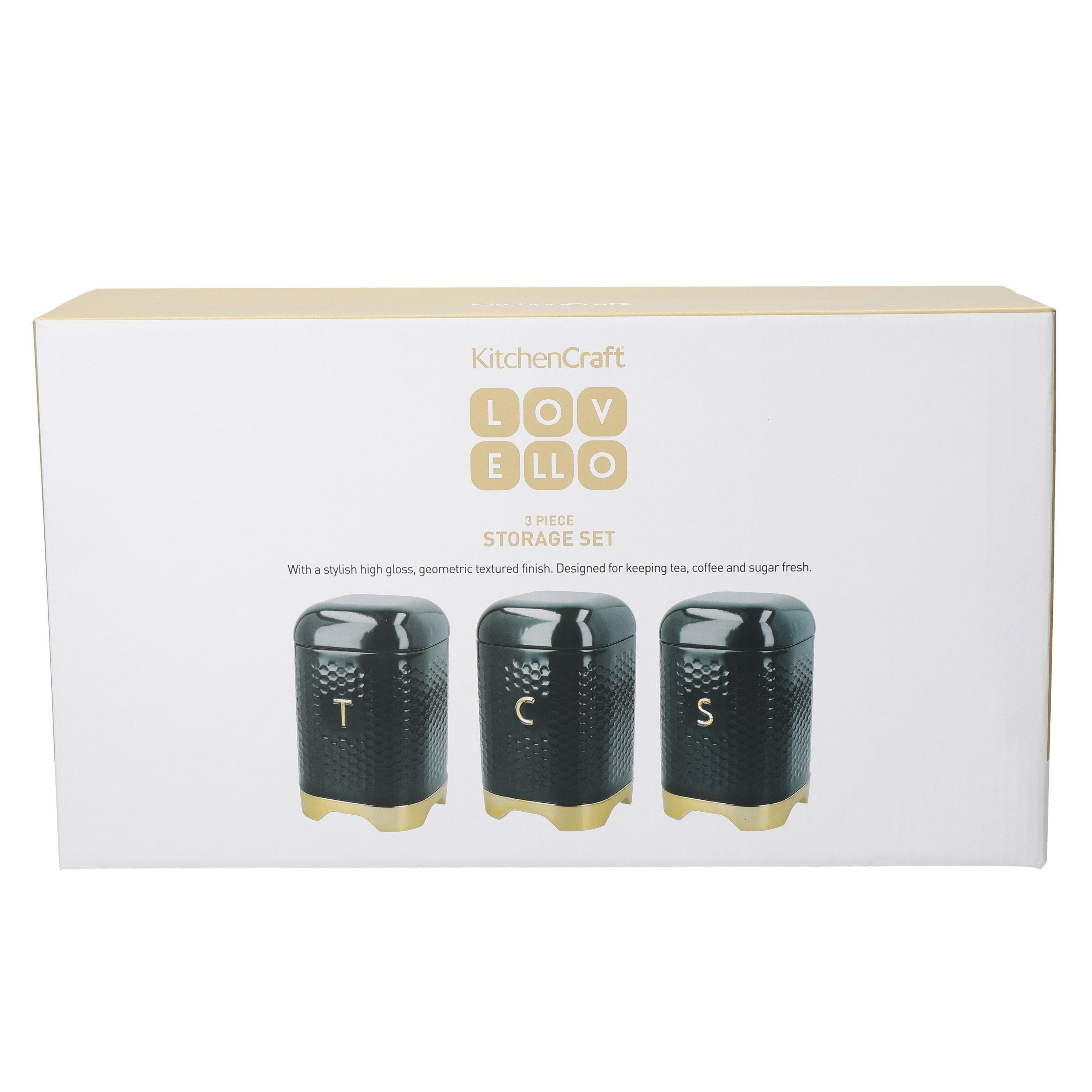 Green - KitchenCraft - KitchenCraft Lovello Textured Counter Top Storage - 9